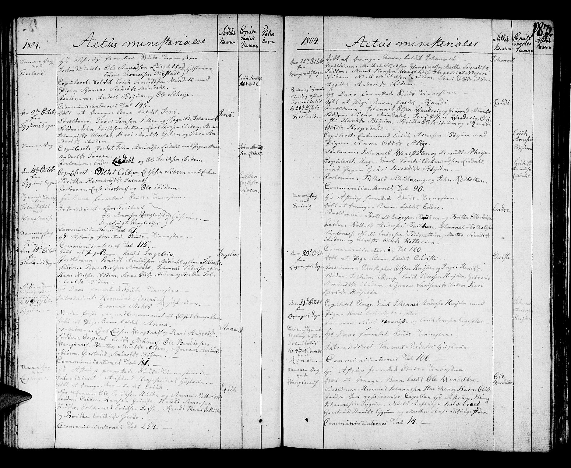 Leikanger sokneprestembete, AV/SAB-A-81001/H/Haa/Haaa/L0005: Parish register (official) no. A 5, 1792-1809, p. 183