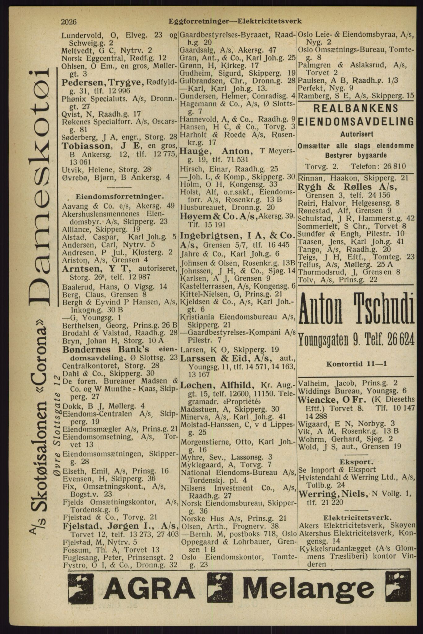 Kristiania/Oslo adressebok, PUBL/-, 1927, p. 2026