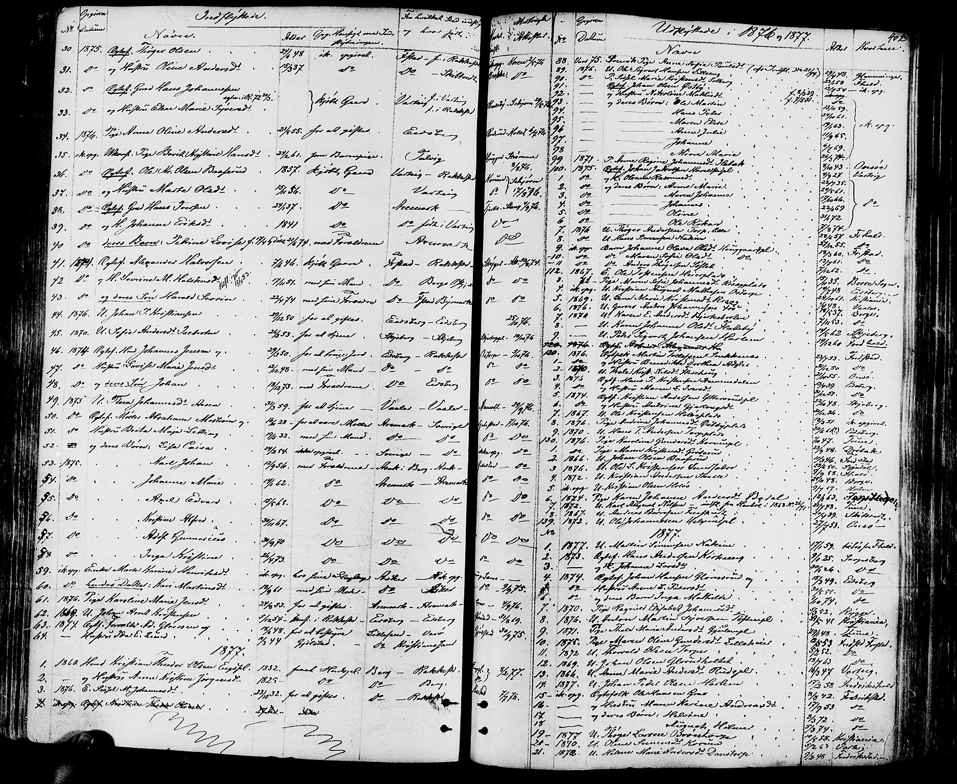 Rakkestad prestekontor Kirkebøker, AV/SAO-A-2008/F/Fa/L0011: Parish register (official) no. I 11, 1862-1877, p. 402