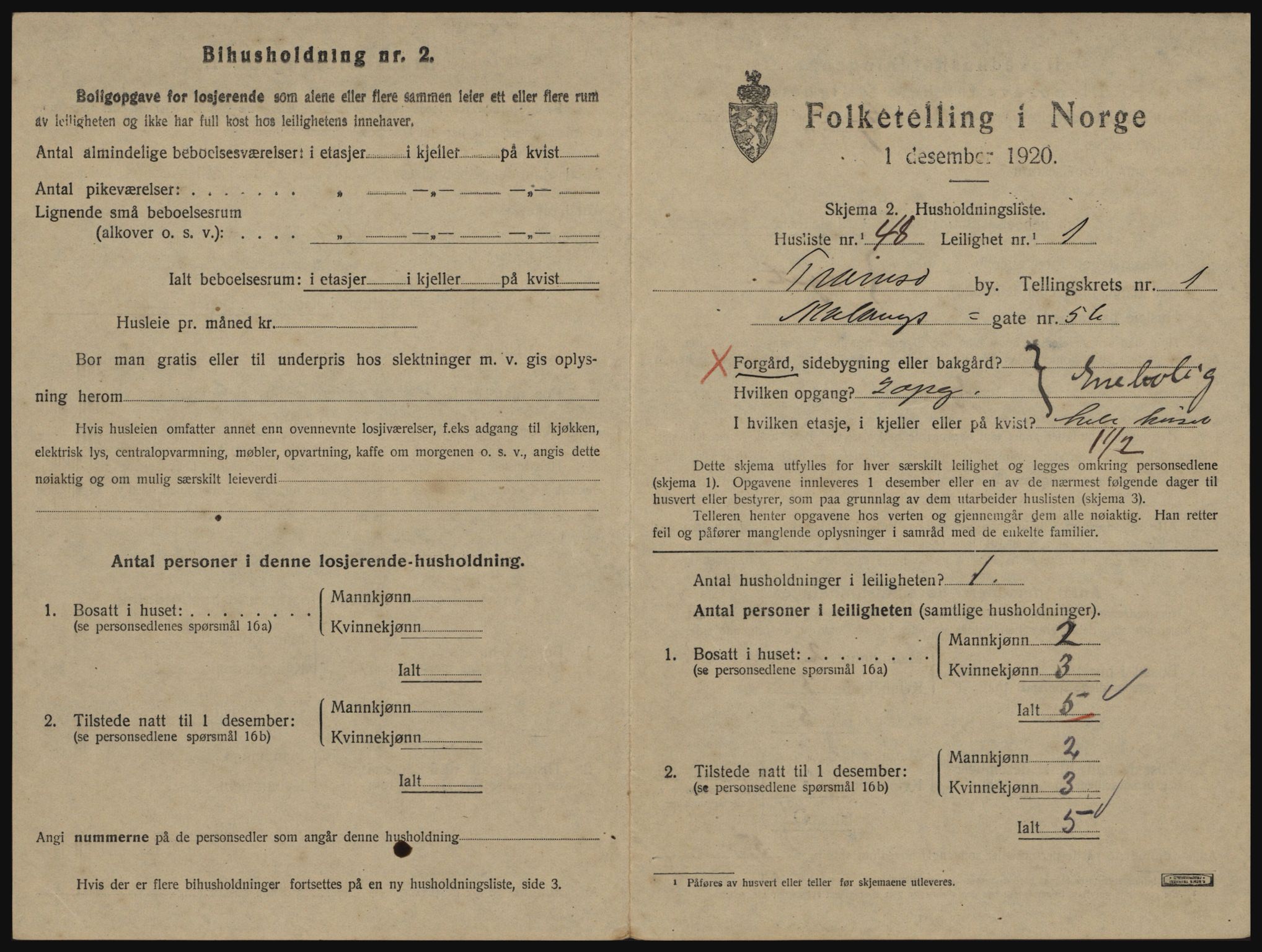 SATØ, 1920 census for Tromsø, 1920, p. 2571