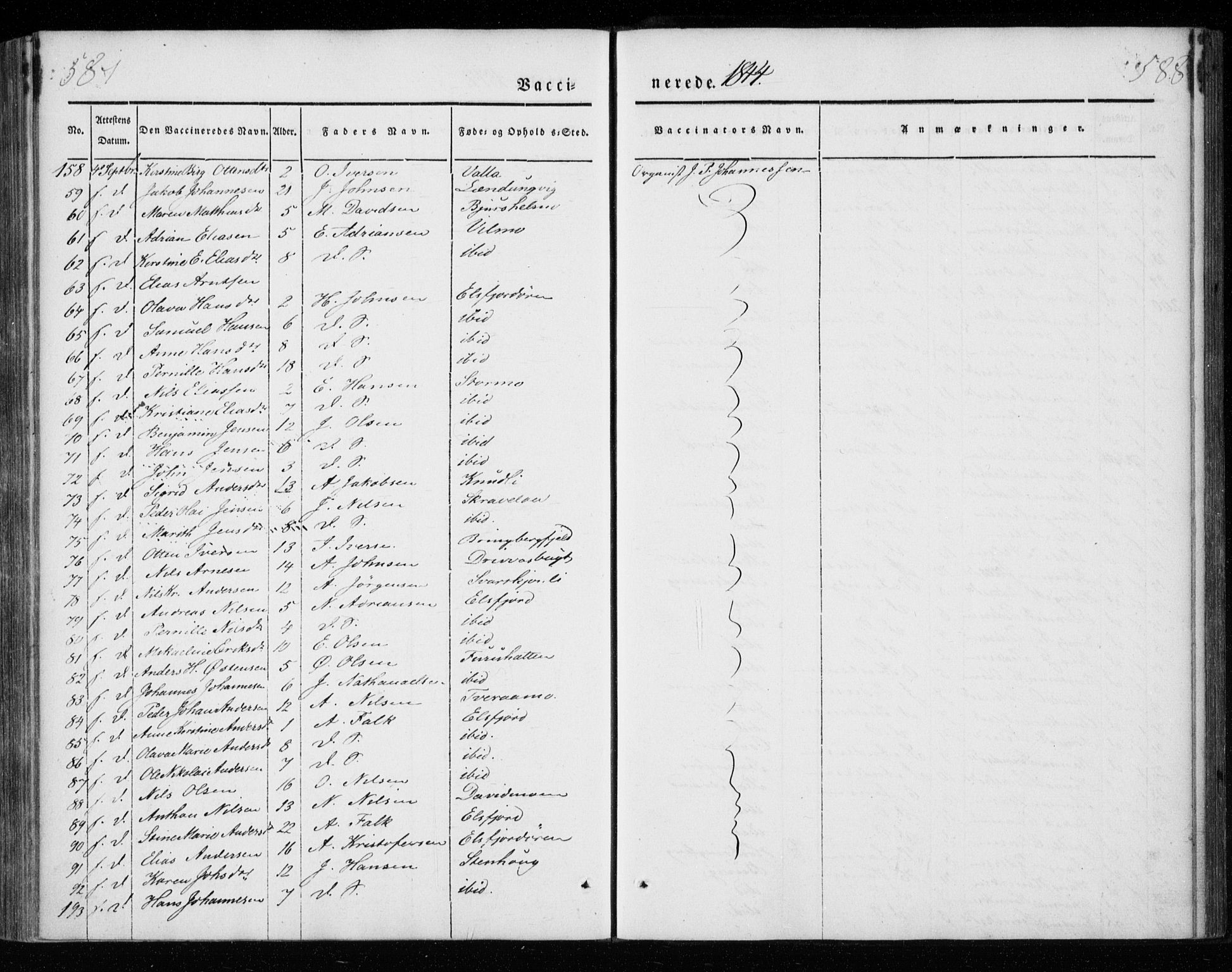 Ministerialprotokoller, klokkerbøker og fødselsregistre - Nordland, AV/SAT-A-1459/825/L0355: Parish register (official) no. 825A09, 1842-1863, p. 587-588