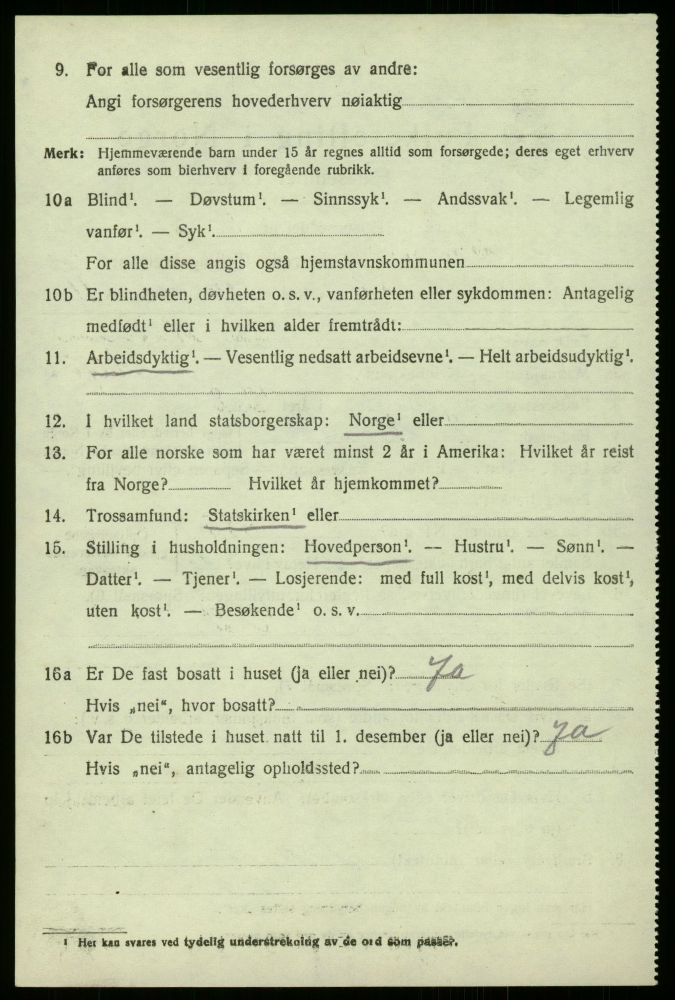 SAB, 1920 census for Manger, 1920, p. 2188