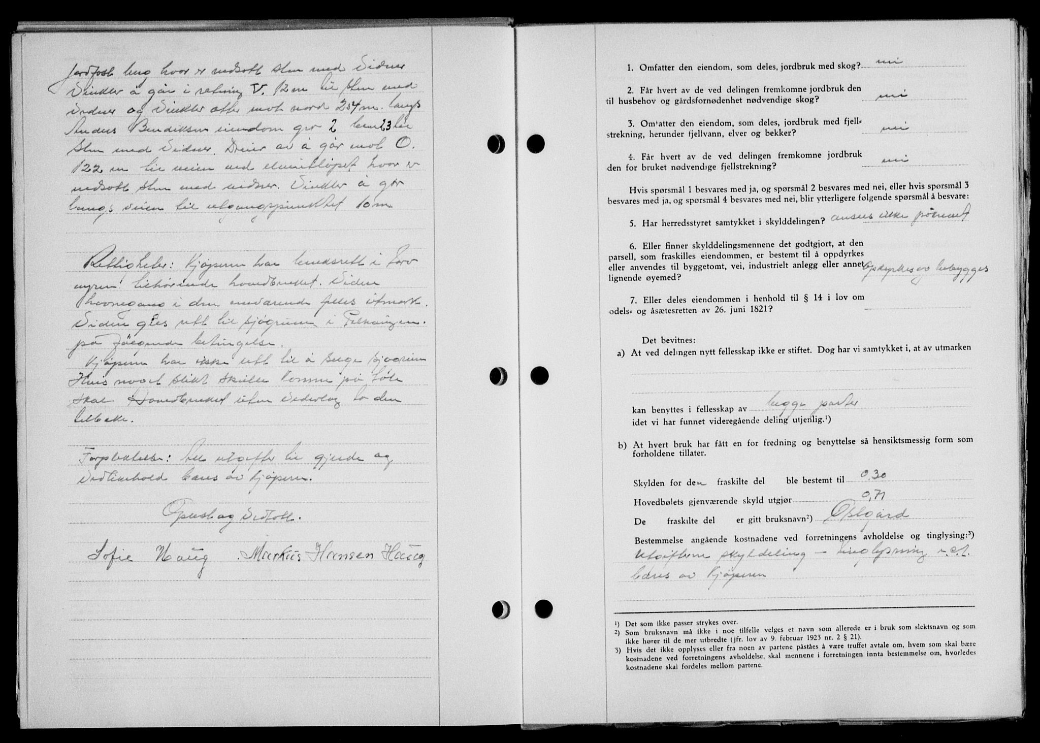 Lofoten sorenskriveri, SAT/A-0017/1/2/2C/L0014a: Mortgage book no. 14a, 1946-1946, Diary no: : 882/1946