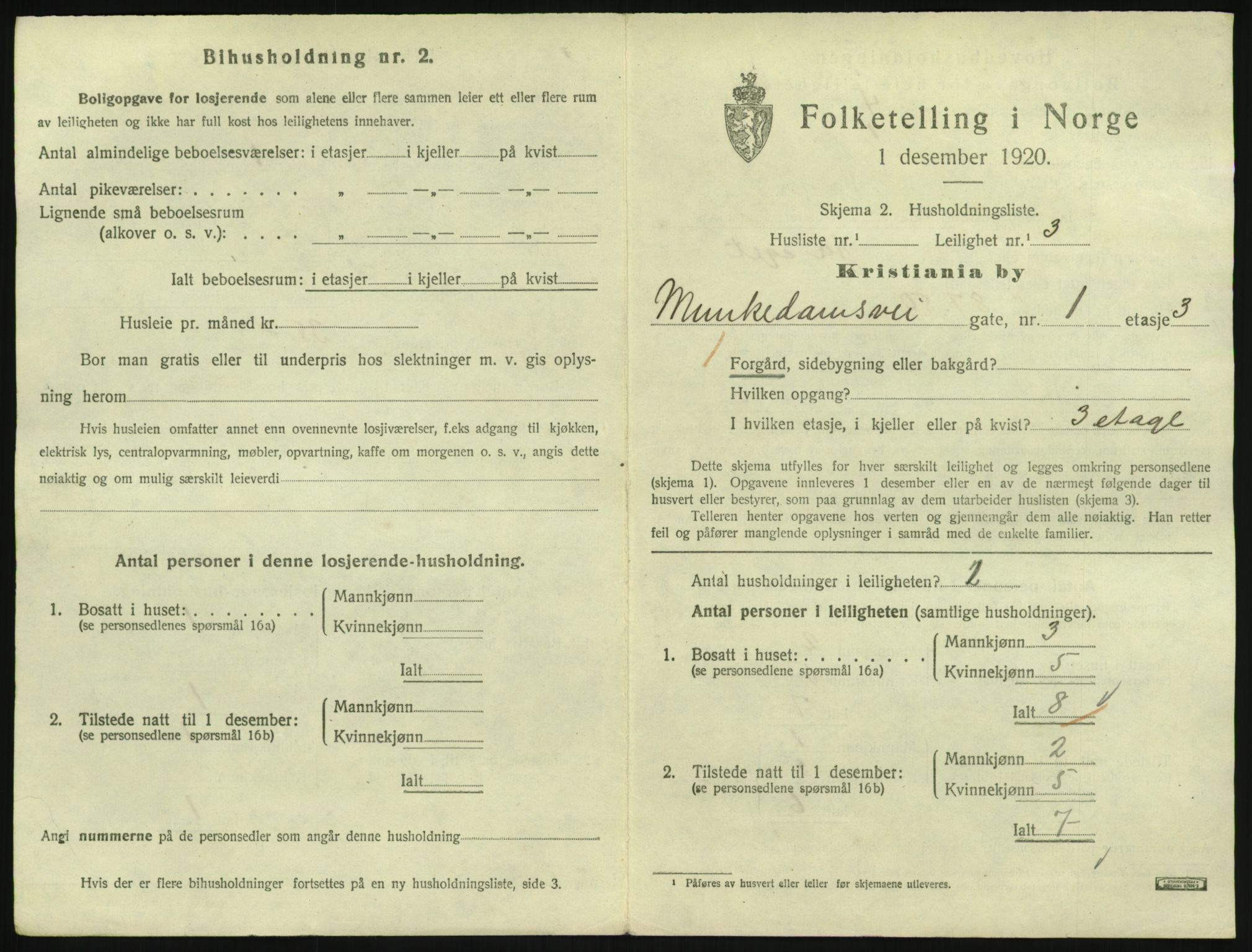 SAO, 1920 census for Kristiania, 1920, p. 68124