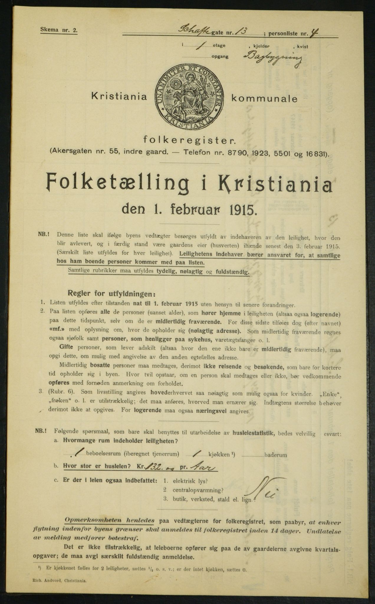 OBA, Municipal Census 1915 for Kristiania, 1915, p. 89051