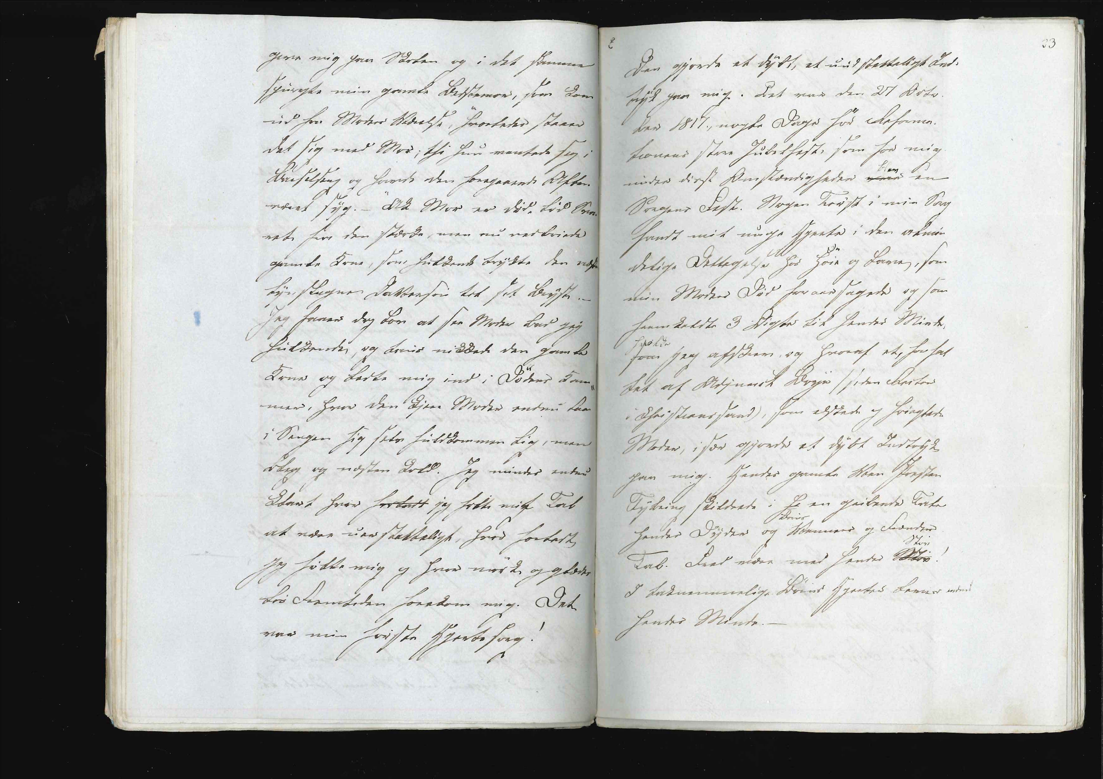 Faye, Andreas, AAKS/PA-1936b/1/F/L0002/0001: Memoarer og dagbøker / II 1: Andreas Faye, Brudstykker af Andreas Fayes Levnet; Barndoms Minder, 1809-1825, p. 23