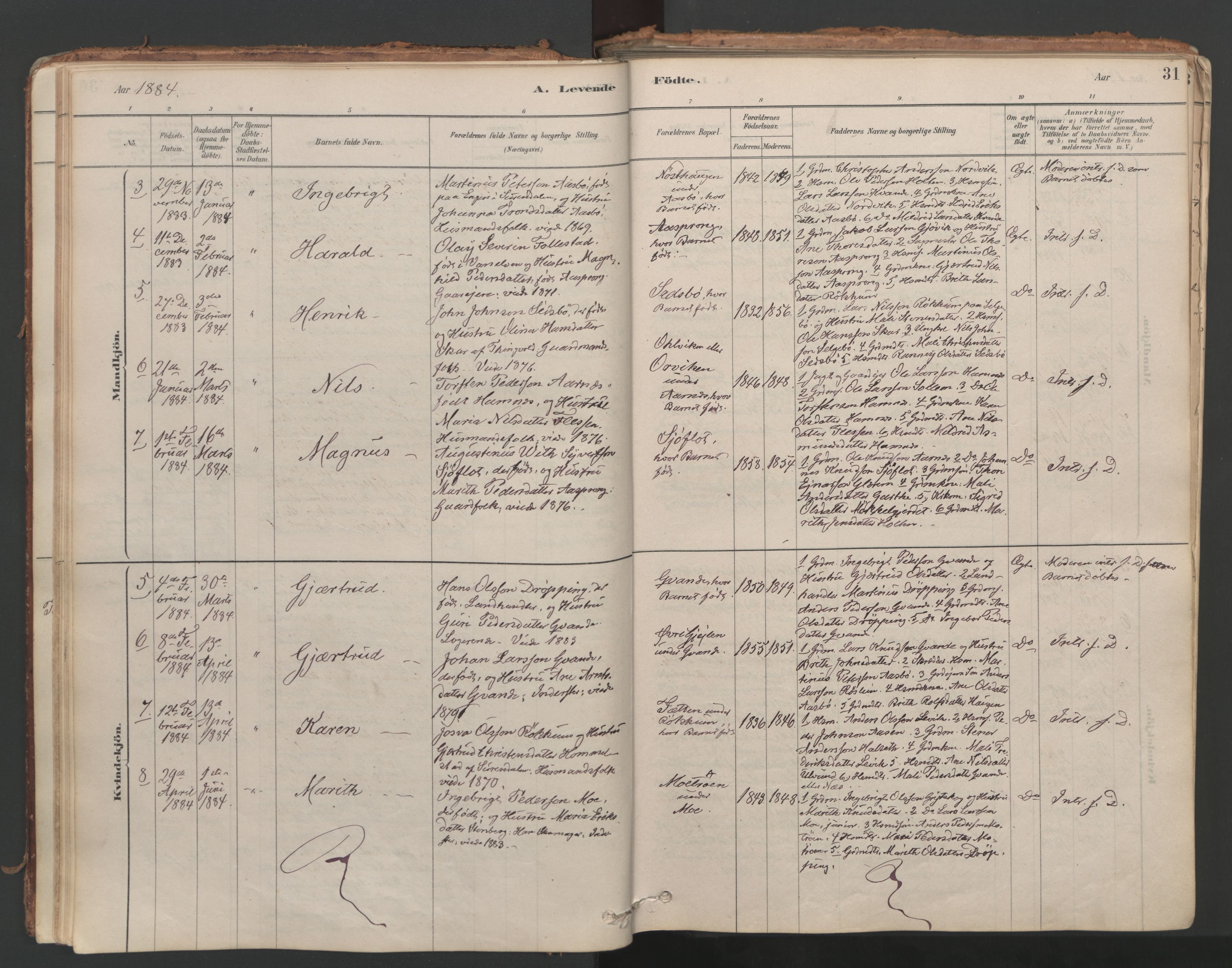 Ministerialprotokoller, klokkerbøker og fødselsregistre - Møre og Romsdal, AV/SAT-A-1454/592/L1029: Parish register (official) no. 592A07, 1879-1902, p. 31