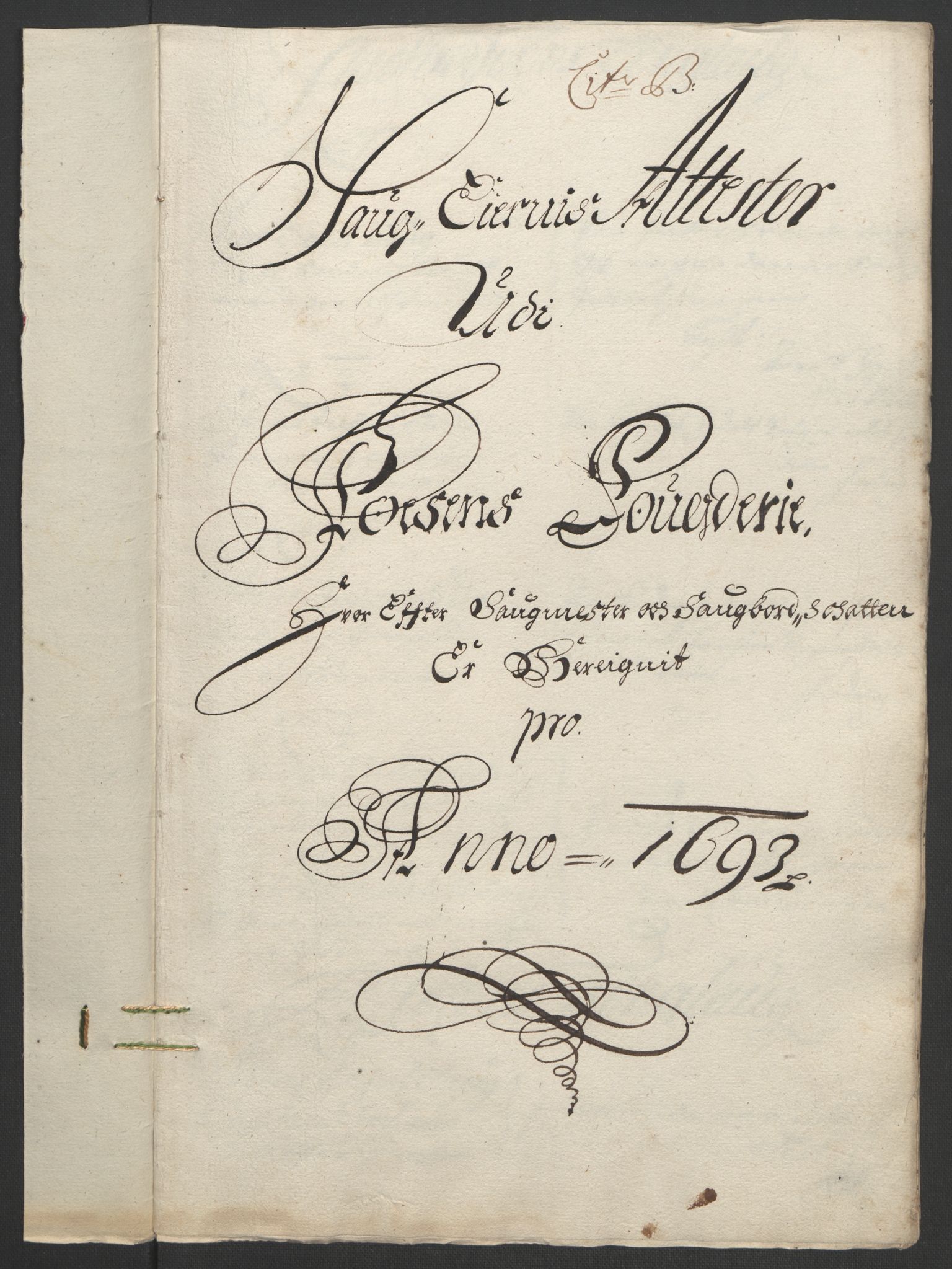 Rentekammeret inntil 1814, Reviderte regnskaper, Fogderegnskap, RA/EA-4092/R57/L3849: Fogderegnskap Fosen, 1692-1693, p. 441