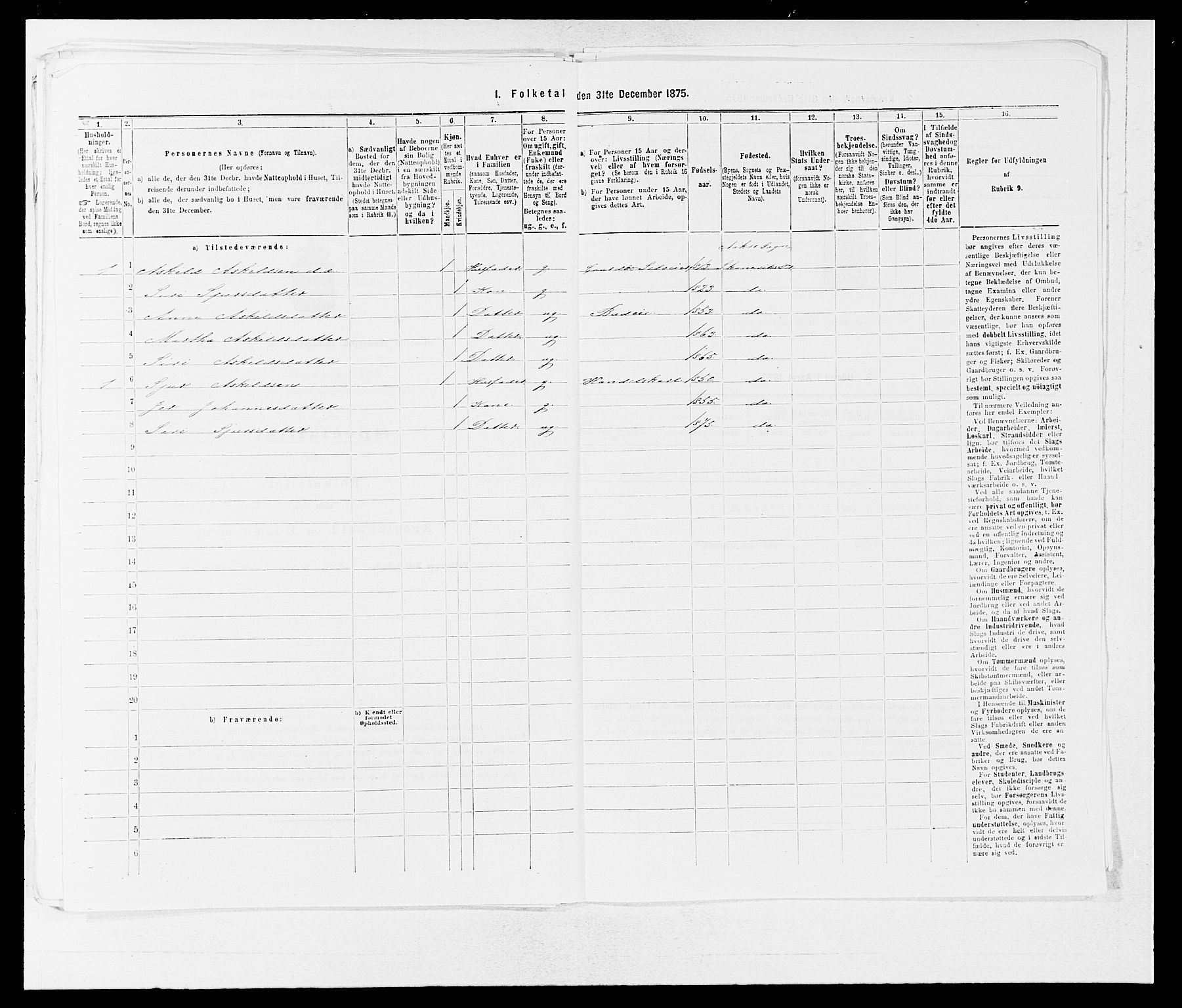 SAB, 1875 census for 1212P Skånevik, 1875, p. 773