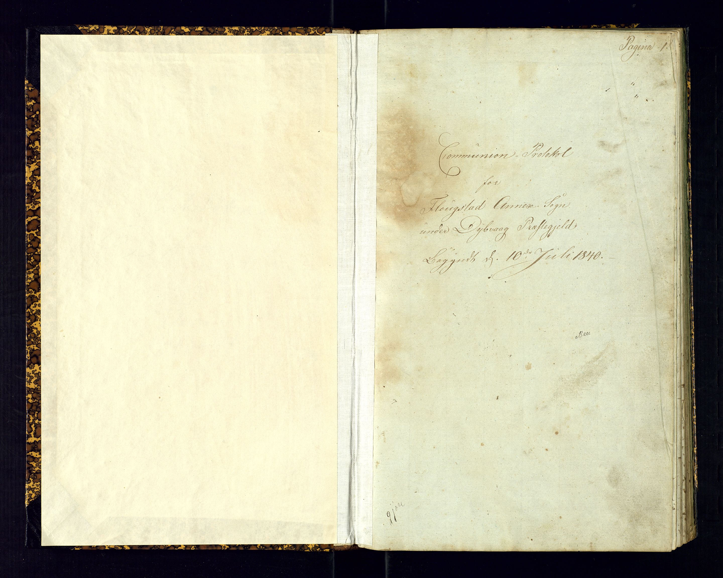 Dypvåg sokneprestkontor, AV/SAK-1111-0007/F/Fc/Fcb/L0002: Communicants register no. C-2, 1840-1864, p. 1