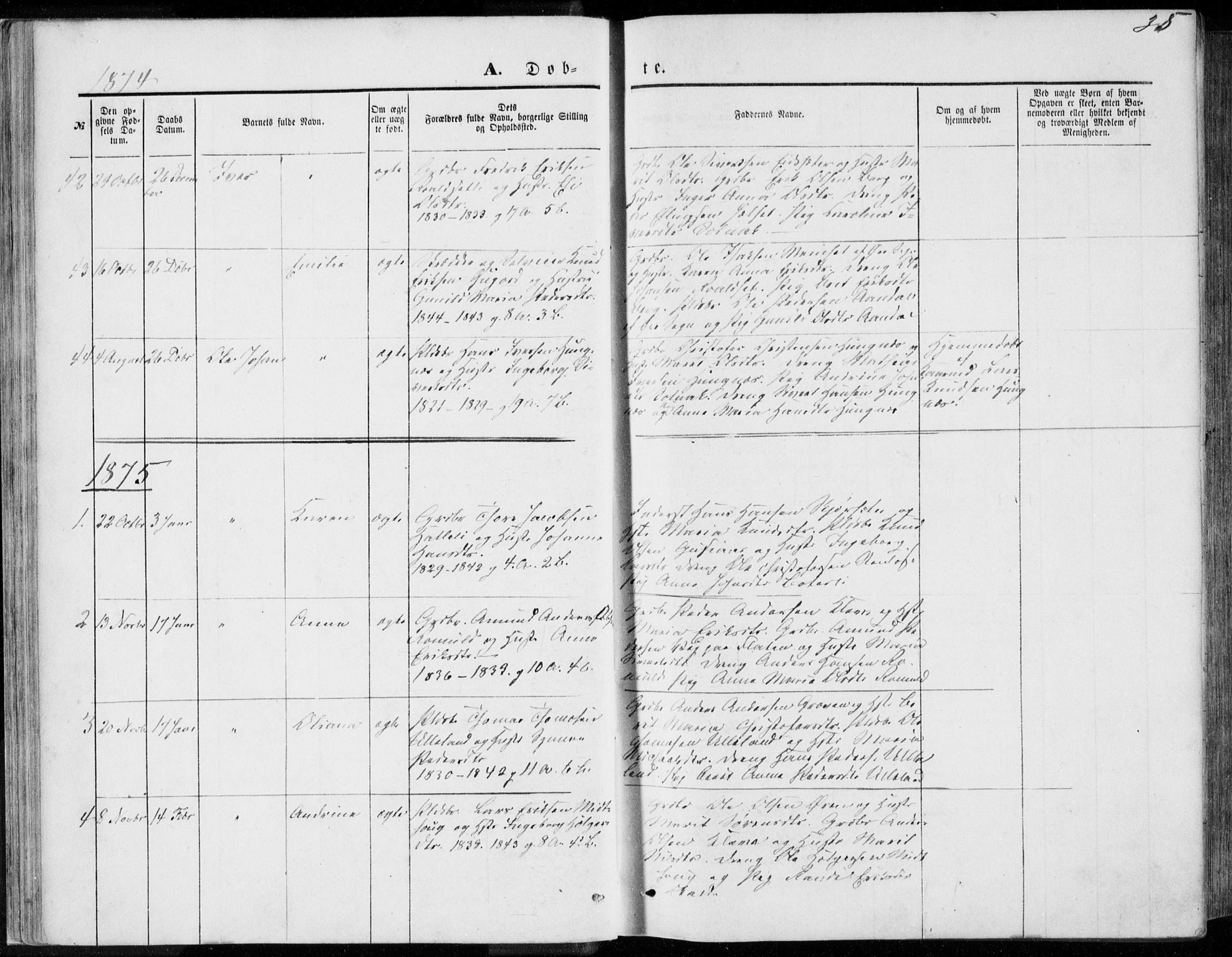 Ministerialprotokoller, klokkerbøker og fødselsregistre - Møre og Romsdal, SAT/A-1454/557/L0681: Parish register (official) no. 557A03, 1869-1886, p. 35
