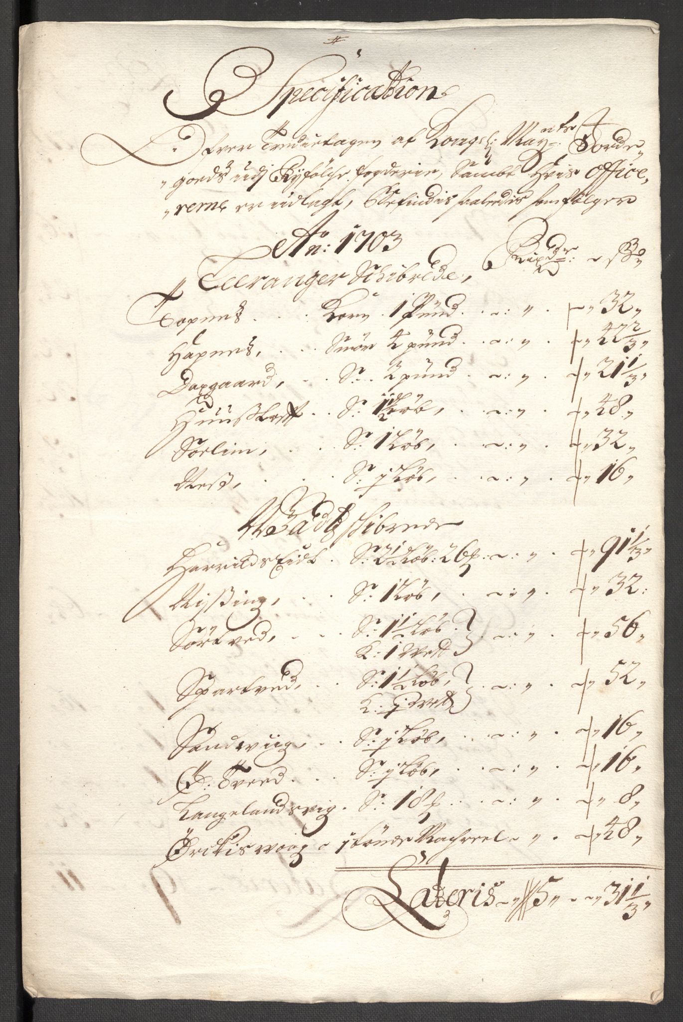 Rentekammeret inntil 1814, Reviderte regnskaper, Fogderegnskap, RA/EA-4092/R47/L2860: Fogderegnskap Ryfylke, 1703-1705, p. 23