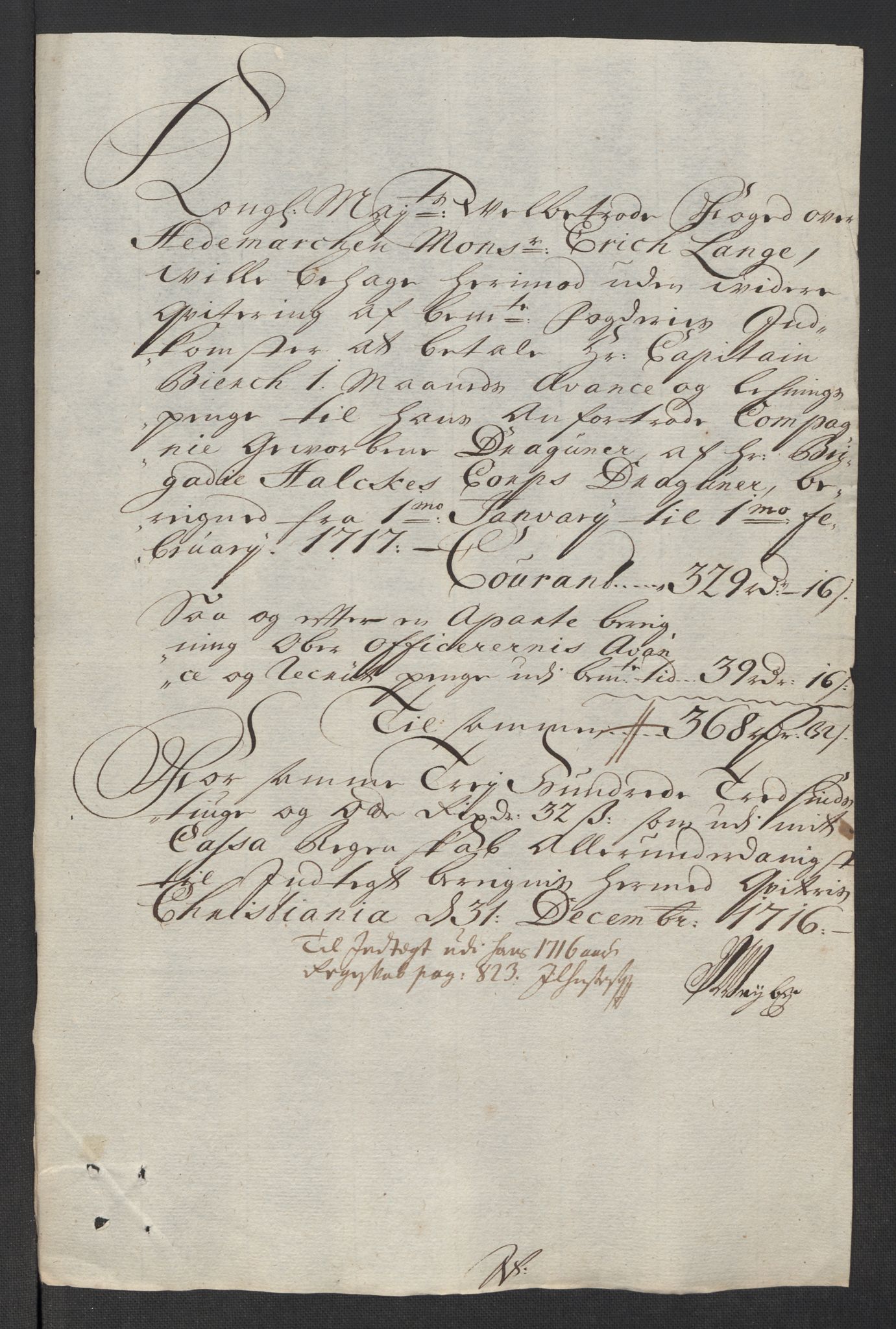 Rentekammeret inntil 1814, Reviderte regnskaper, Fogderegnskap, AV/RA-EA-4092/R16/L1055: Fogderegnskap Hedmark, 1716, p. 390