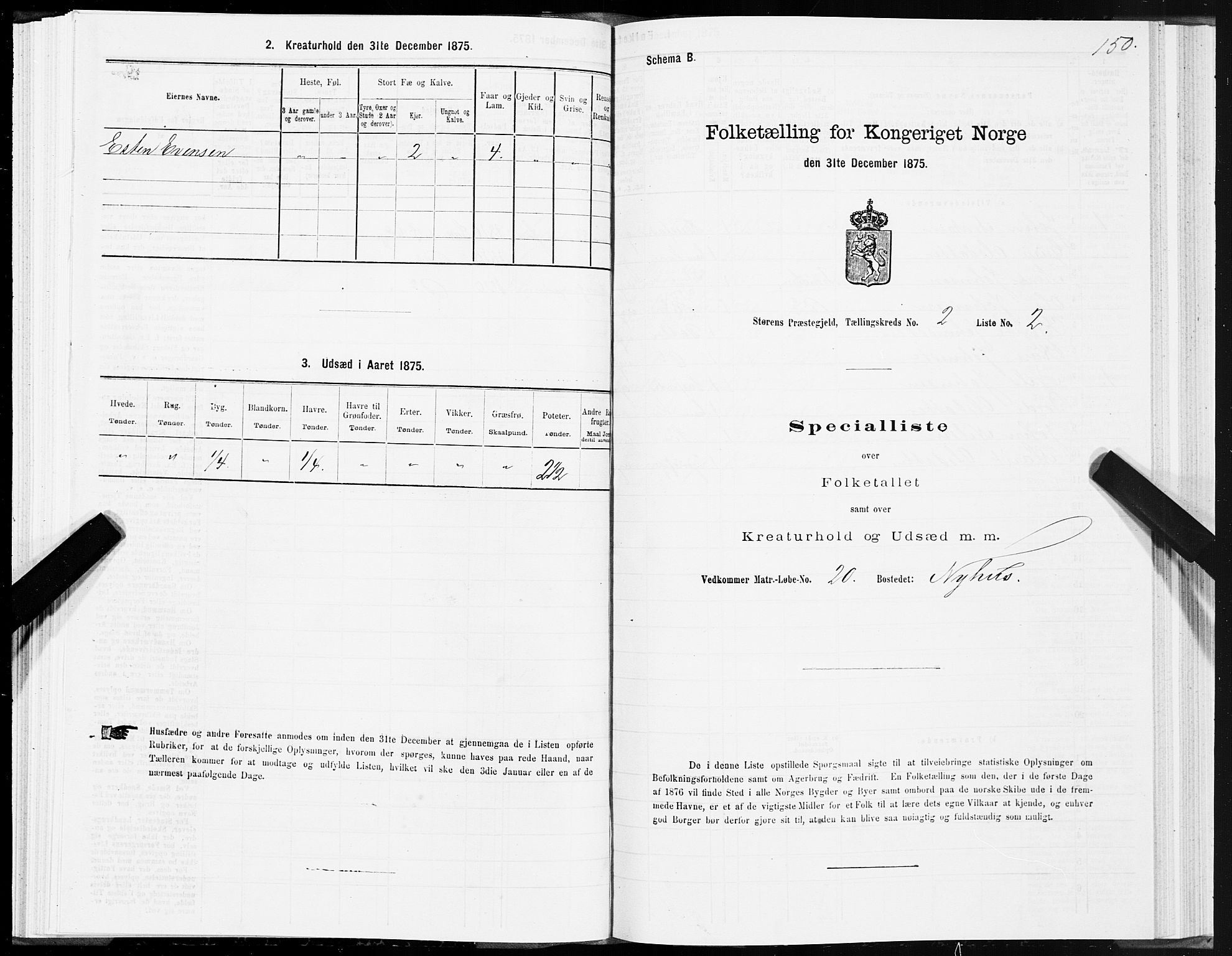 SAT, 1875 census for 1648P Støren, 1875, p. 7150