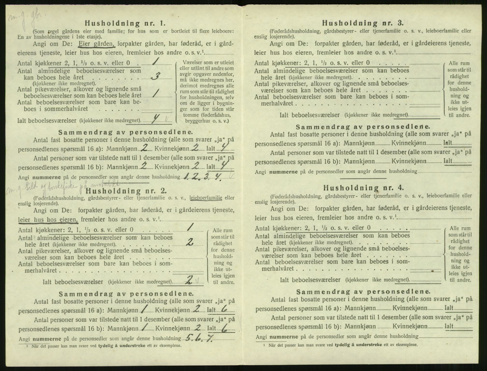 SAT, 1920 census for Ulstein, 1920, p. 85