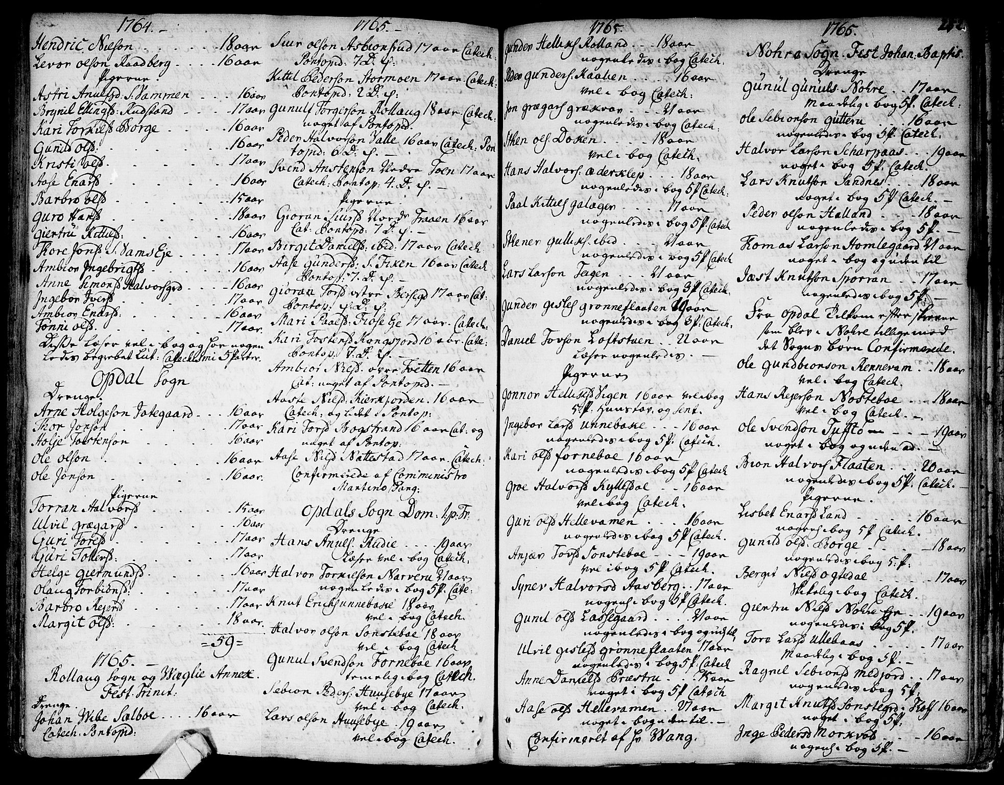 Rollag kirkebøker, SAKO/A-240/F/Fa/L0003: Parish register (official) no. I 3, 1743-1778, p. 252