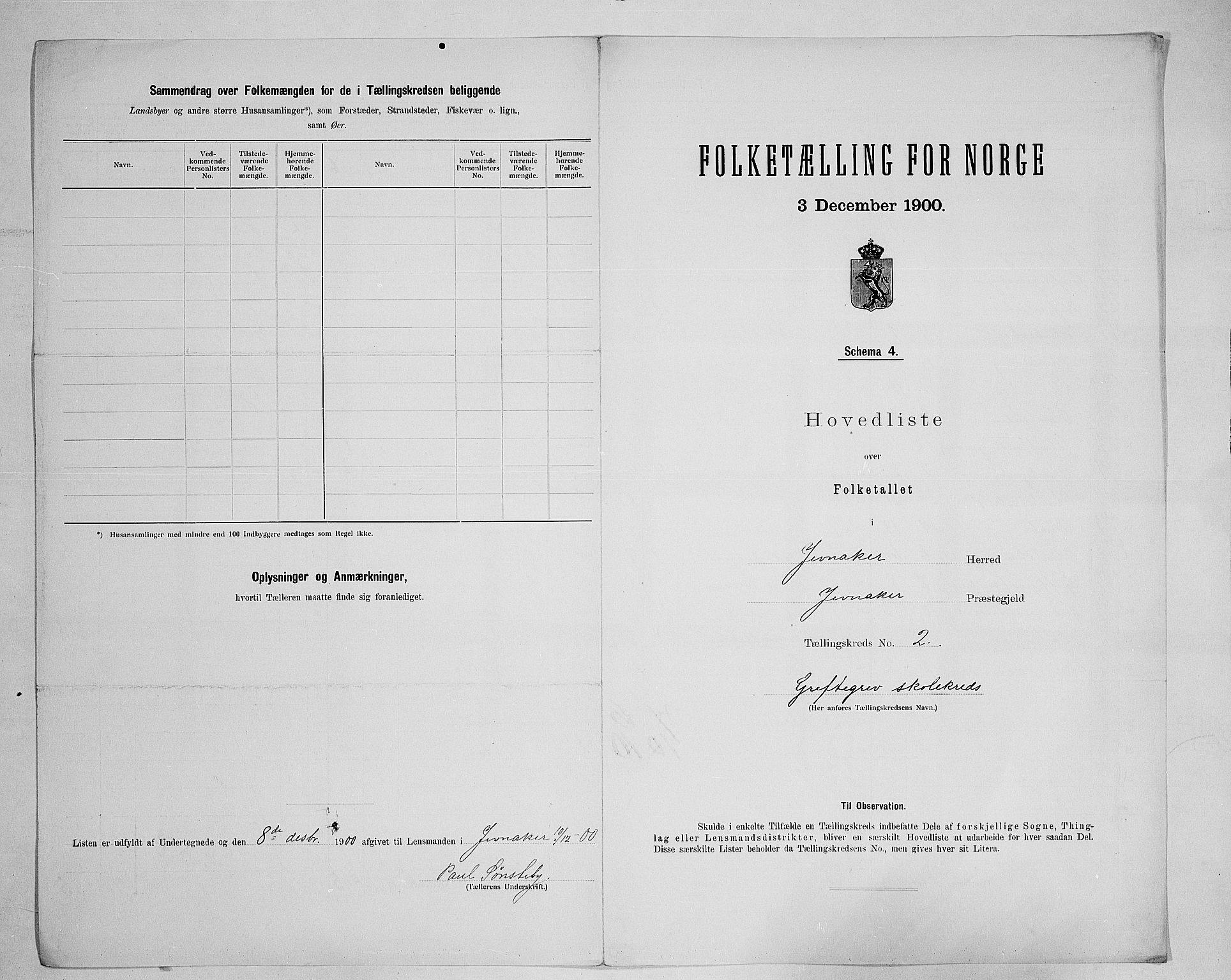 SAH, 1900 census for Jevnaker, 1900, p. 17