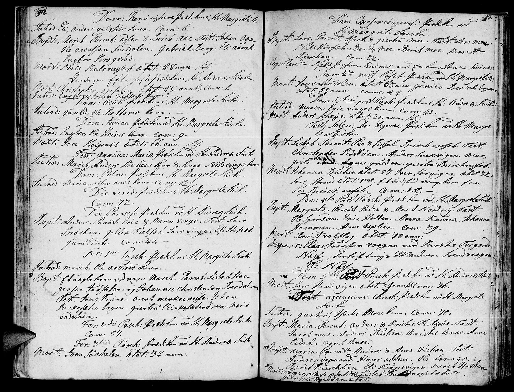 Ministerialprotokoller, klokkerbøker og fødselsregistre - Sør-Trøndelag, SAT/A-1456/630/L0489: Parish register (official) no. 630A02, 1757-1794, p. 92-93