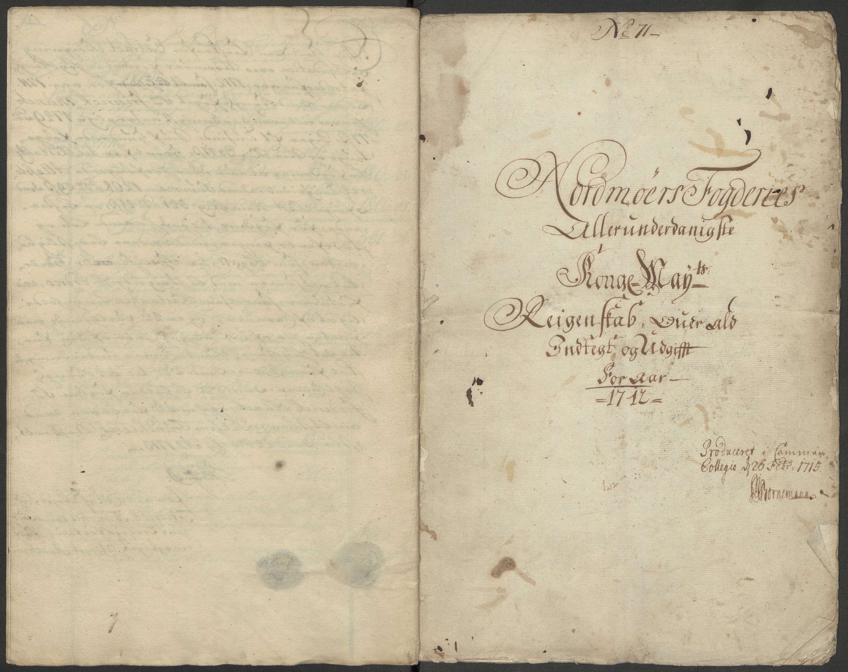 Rentekammeret inntil 1814, Reviderte regnskaper, Fogderegnskap, RA/EA-4092/R56/L3746: Fogderegnskap Nordmøre, 1712, p. 3