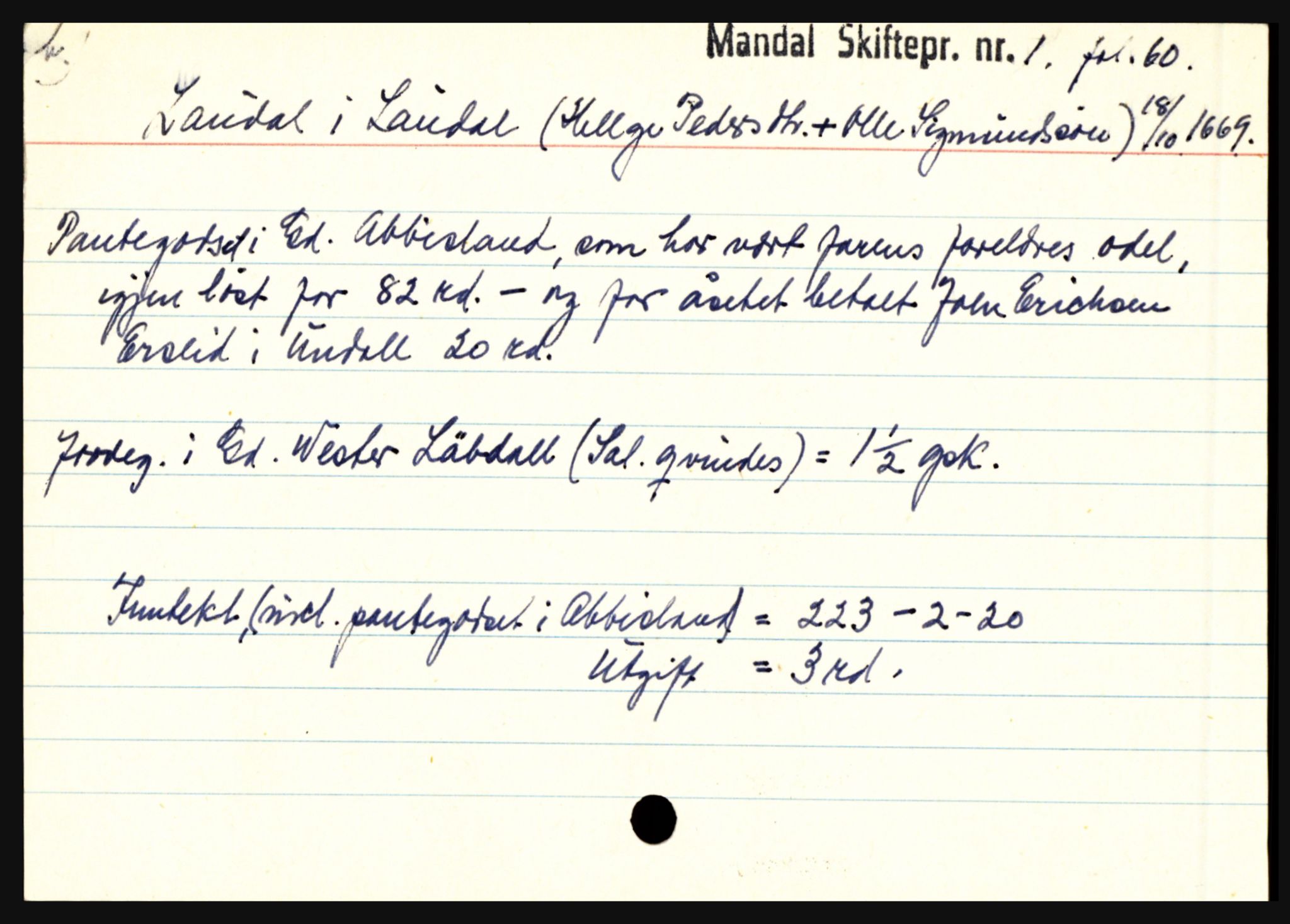 Mandal sorenskriveri, AV/SAK-1221-0005/001/H, p. 12900