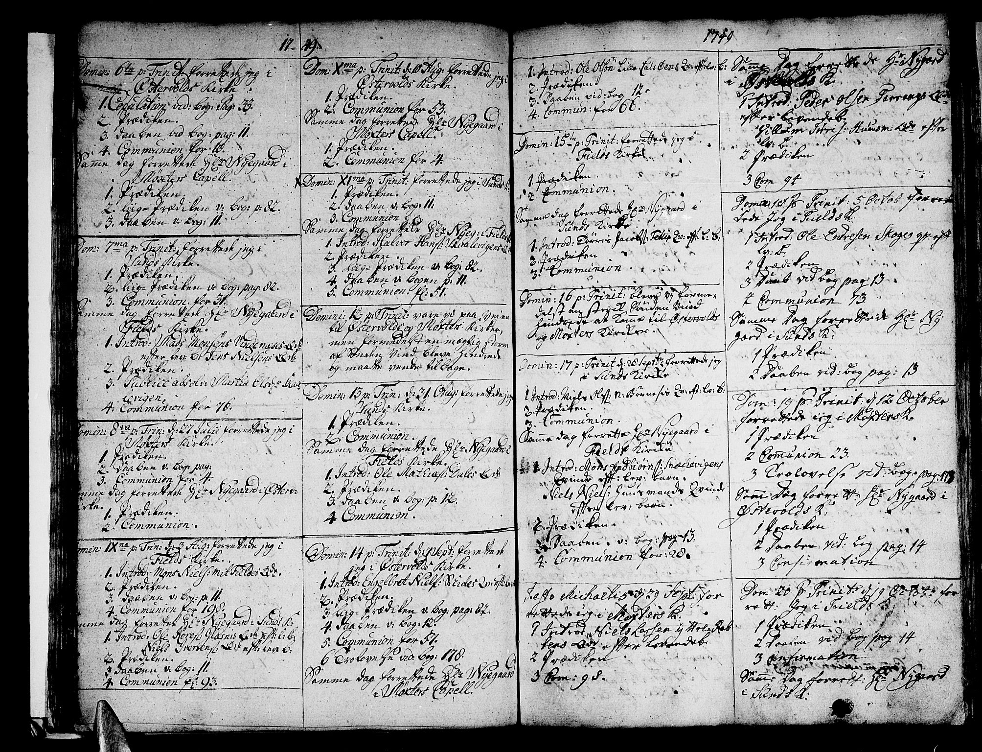 Sund sokneprestembete, AV/SAB-A-99930: Parish register (official) no. A 3, 1740-1769