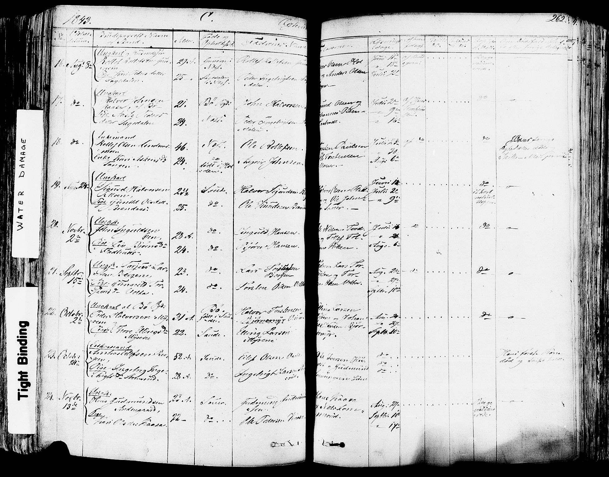 Sauherad kirkebøker, AV/SAKO-A-298/F/Fa/L0006: Parish register (official) no. I 6, 1827-1850, p. 262