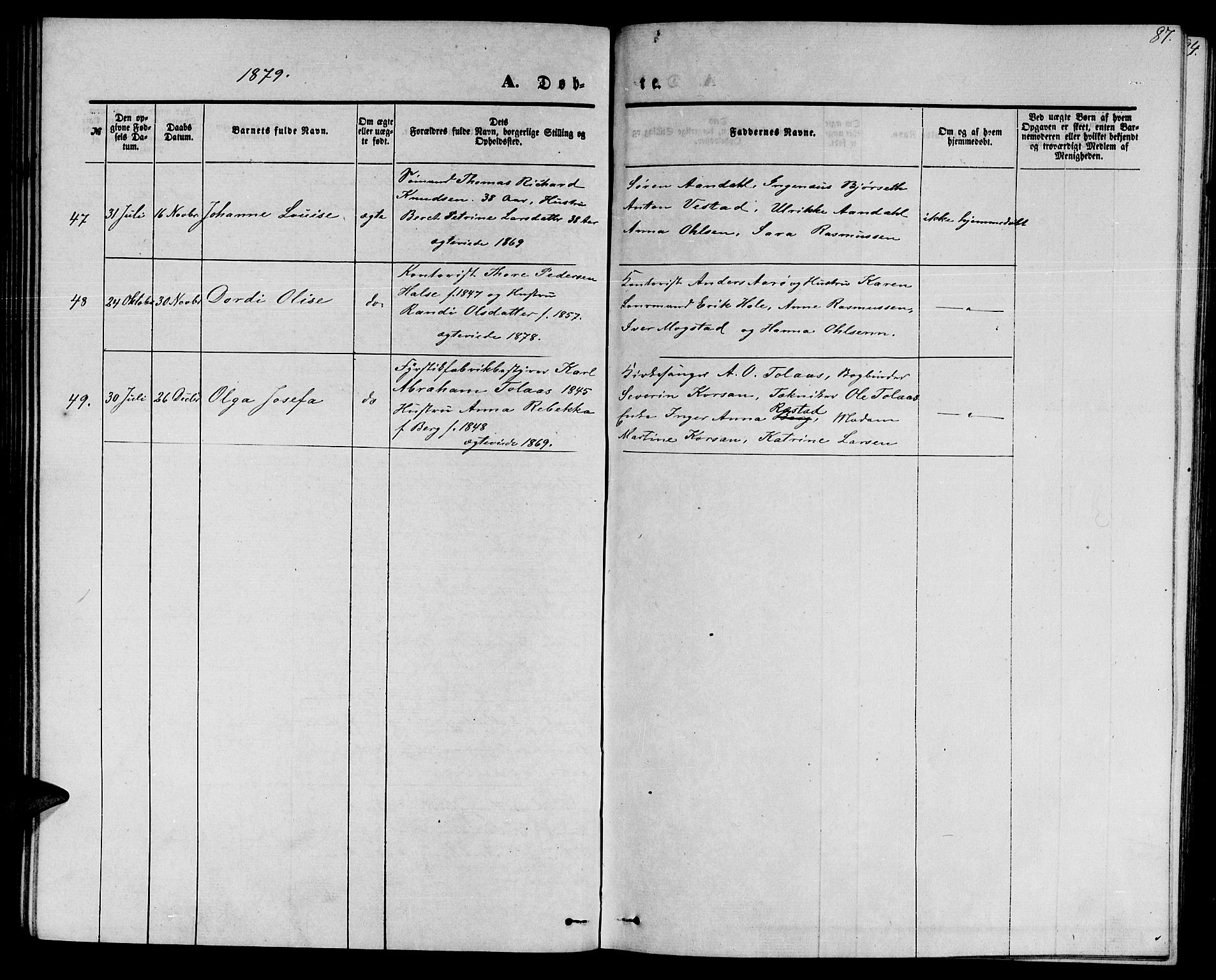 Ministerialprotokoller, klokkerbøker og fødselsregistre - Møre og Romsdal, AV/SAT-A-1454/558/L0701: Parish register (copy) no. 558C02, 1862-1879, p. 87