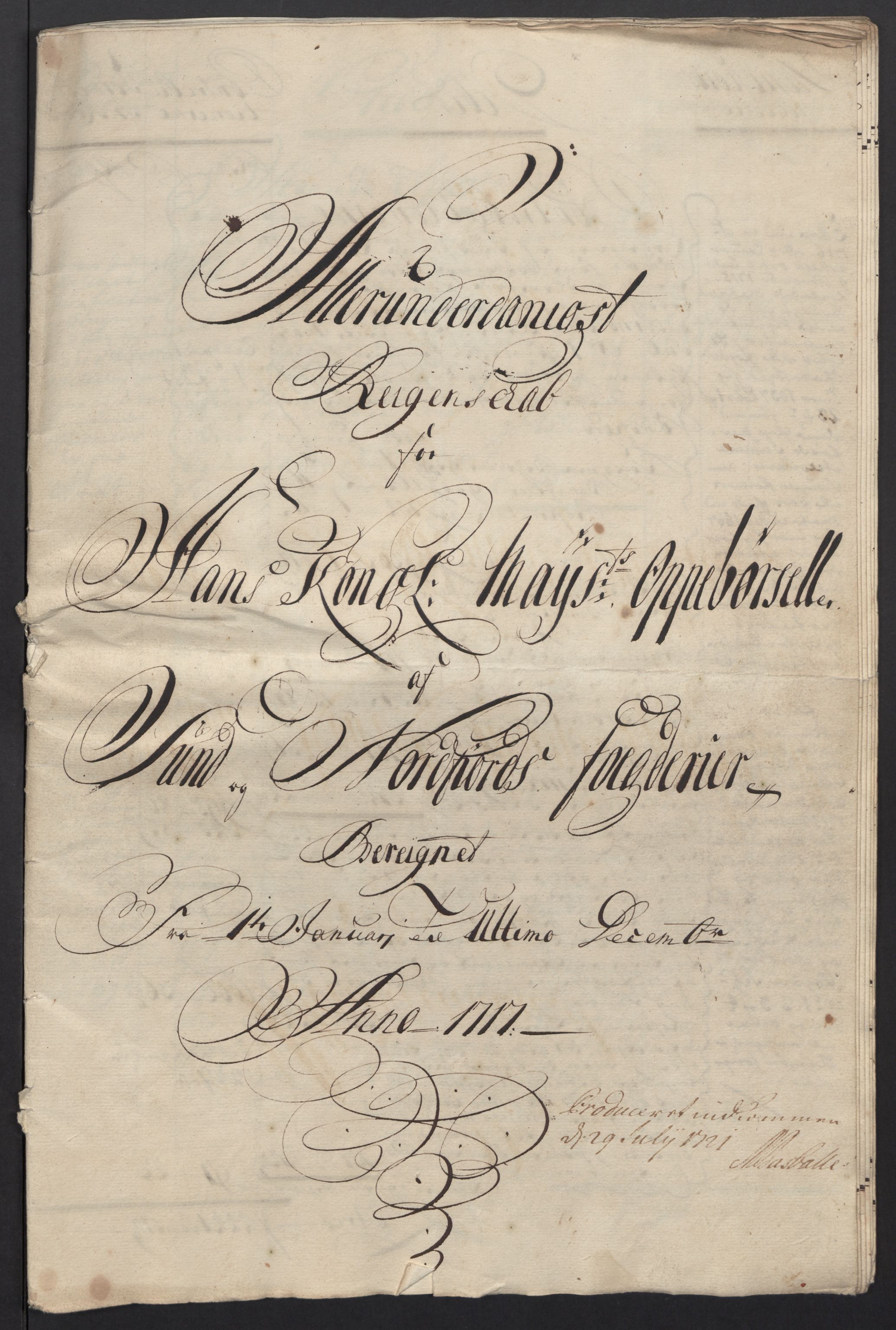 Rentekammeret inntil 1814, Reviderte regnskaper, Fogderegnskap, AV/RA-EA-4092/R53/L3441: Fogderegnskap Sunn- og Nordfjord, 1717-1718, p. 5