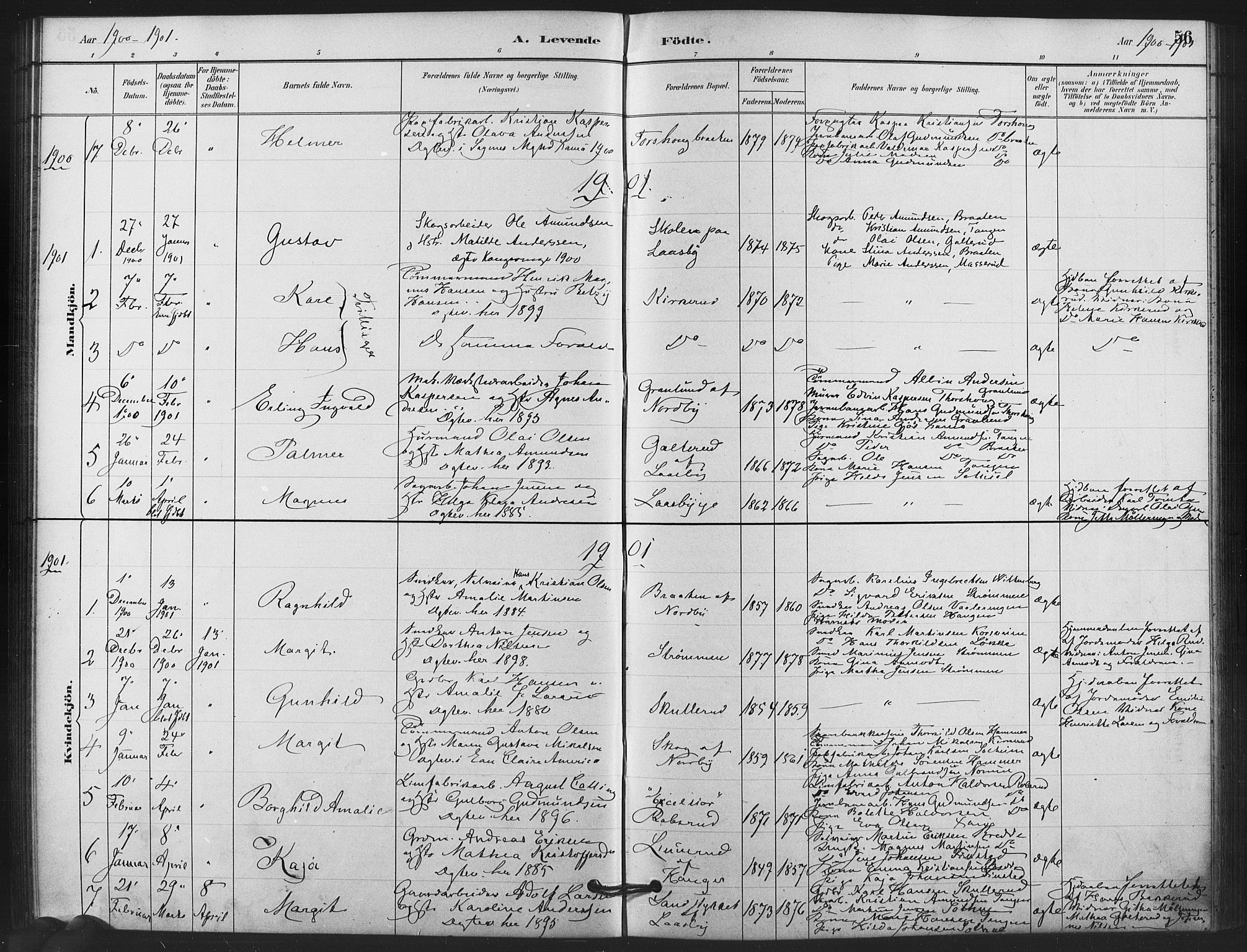 Skedsmo prestekontor Kirkebøker, AV/SAO-A-10033a/F/Fb/L0001: Parish register (official) no. II 1, 1883-1901, p. 56