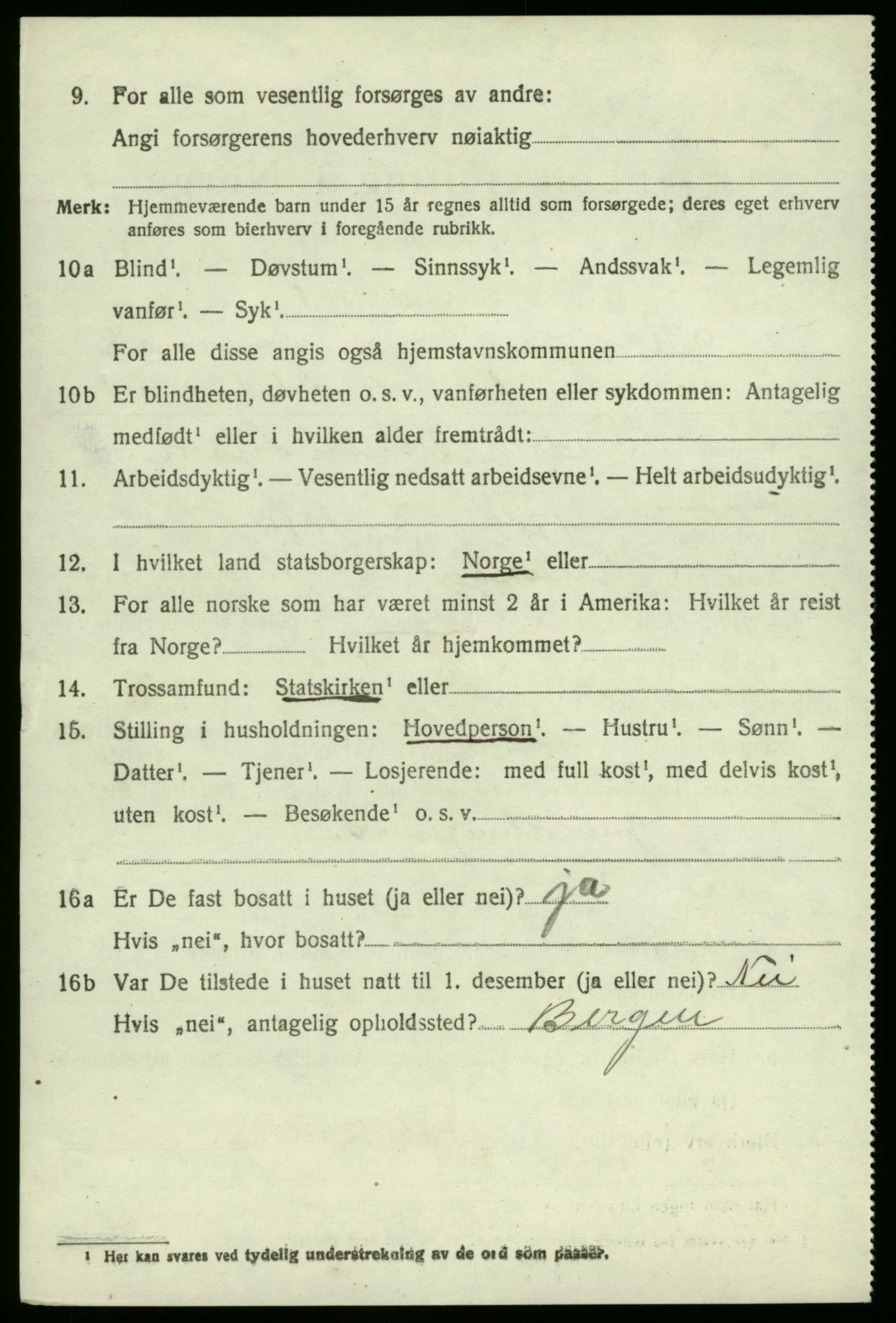 SAB, 1920 census for Manger, 1920, p. 5030