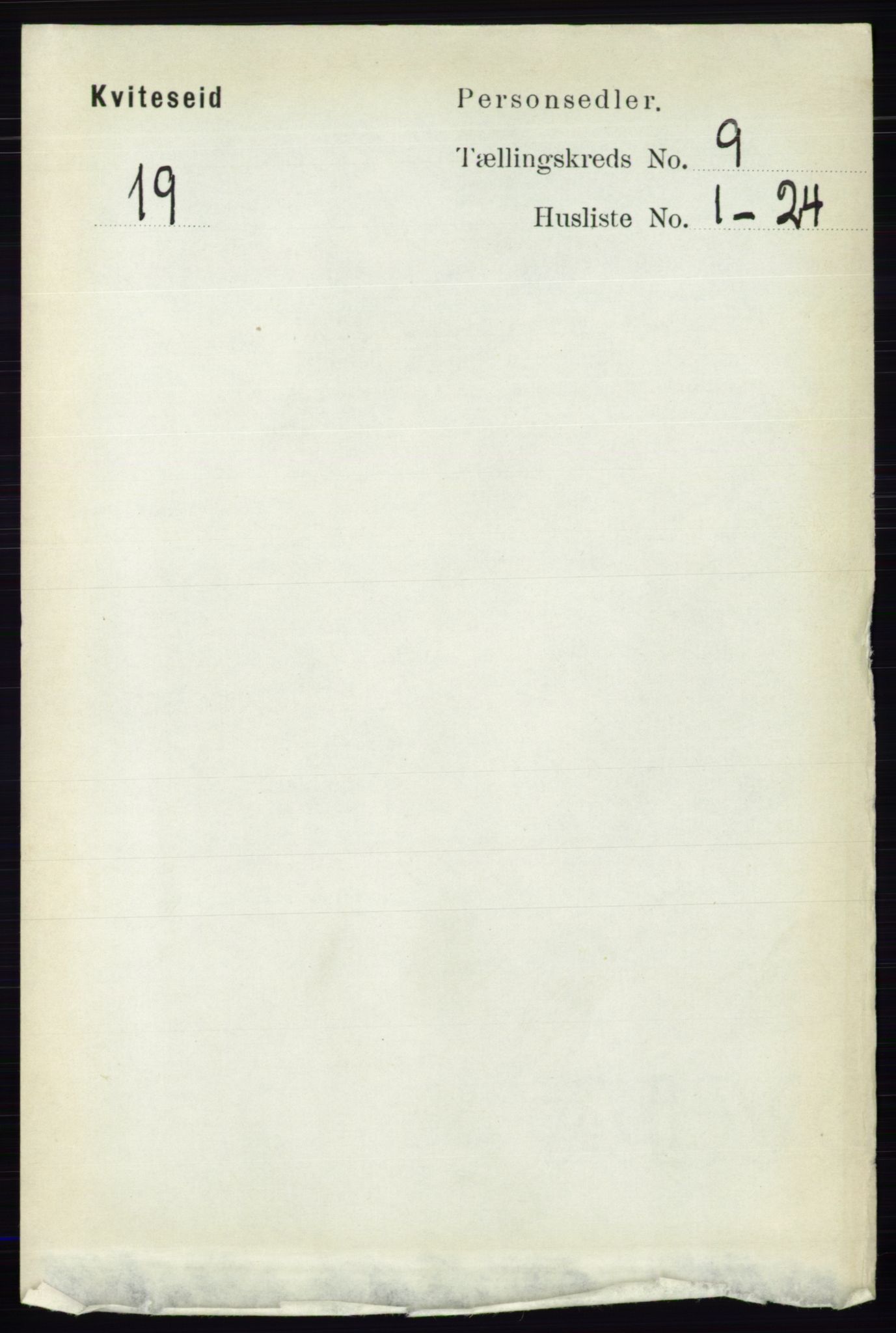 RA, 1891 census for 0829 Kviteseid, 1891, p. 1990