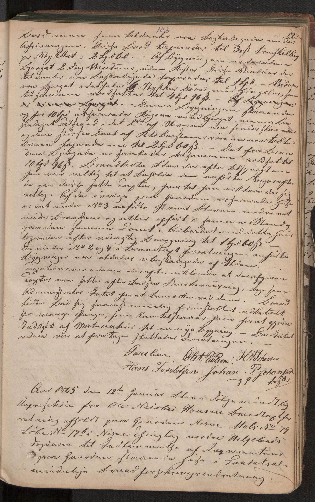 Norges Brannkasse Nesna, AV/SAT-A-5575/Fa/L0001: Branntakstprotokoll, 1862-1877, p. 52a