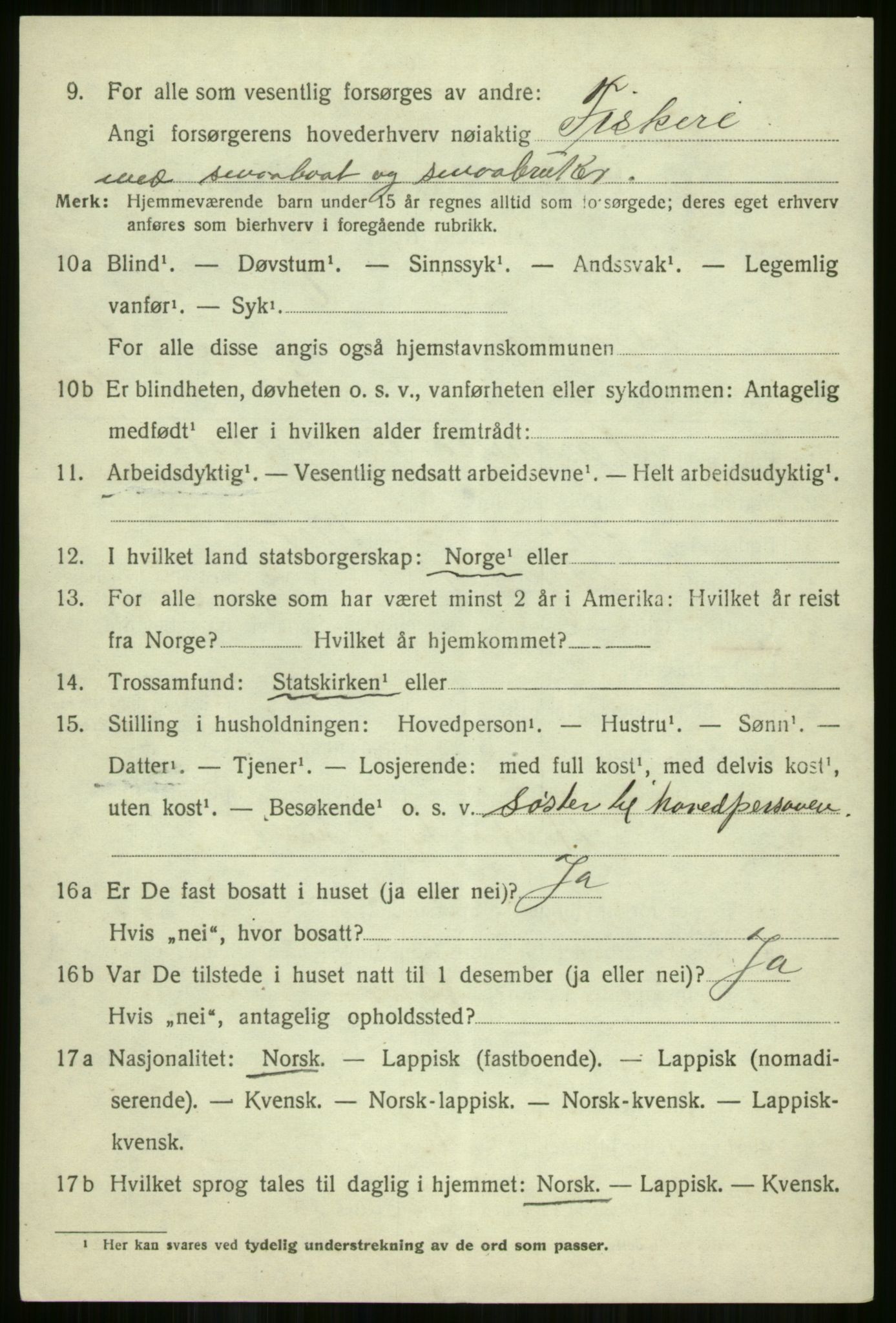 SATØ, 1920 census for Skjervøy, 1920, p. 6808
