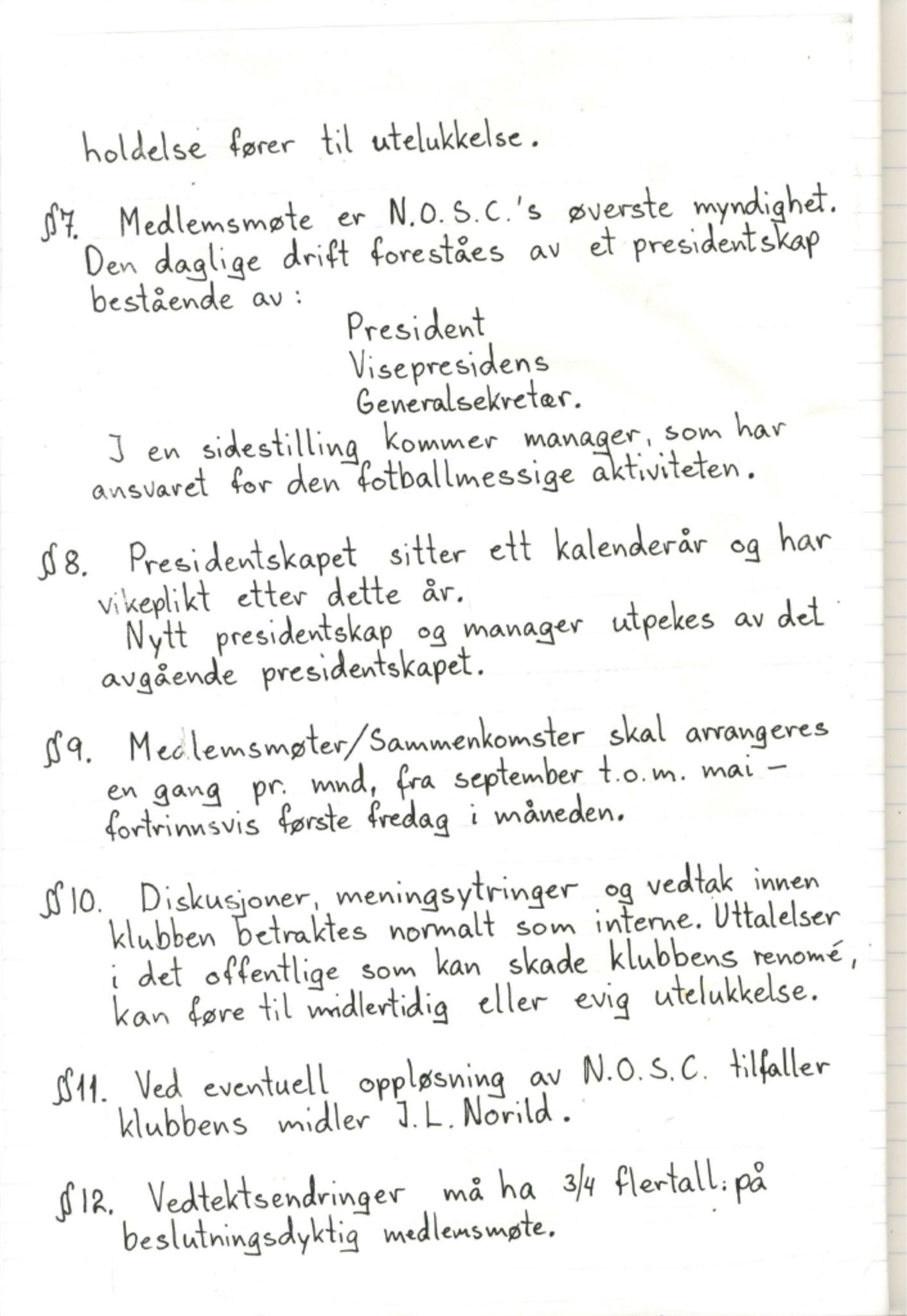Norild Old Star Club, FMFB/A-1039/A/L0002: Møteprotokoll, 1990-1992, p. 8