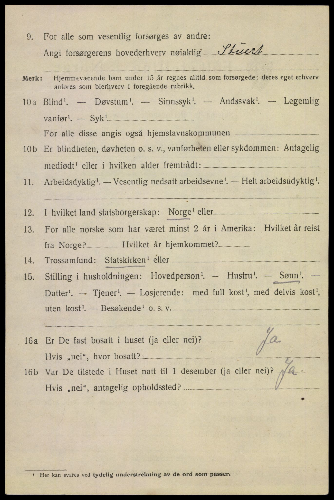 SAKO, 1920 census for Kragerø, 1920, p. 7710