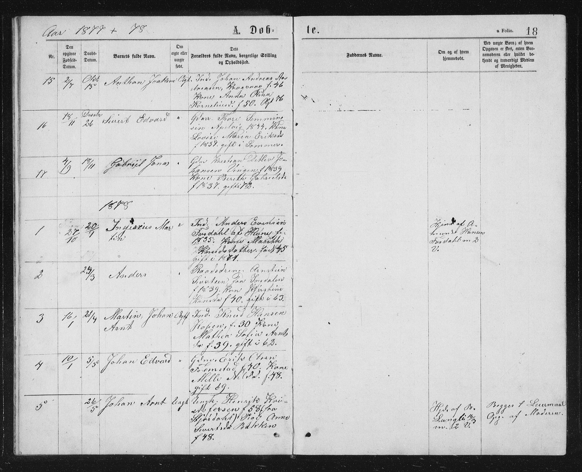Ministerialprotokoller, klokkerbøker og fødselsregistre - Sør-Trøndelag, SAT/A-1456/662/L0756: Parish register (copy) no. 662C01, 1869-1891, p. 18