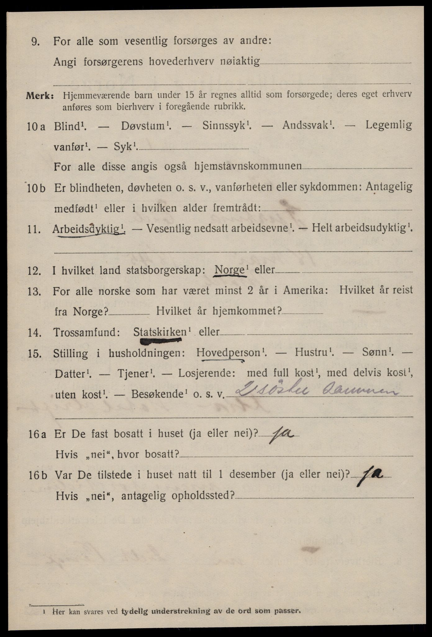 SAT, 1920 census for Molde, 1920, p. 6276