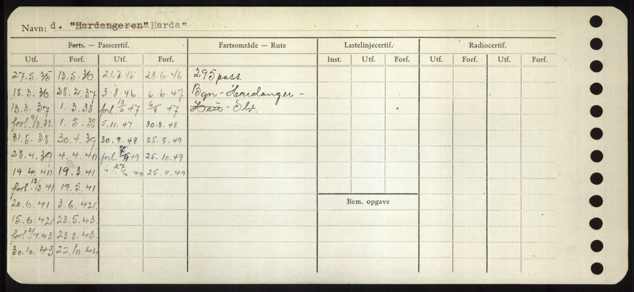 Sjøfartsdirektoratet med forløpere, Skipsmålingen, RA/S-1627/H/Hd/L0014: Fartøy, H-Havl, p. 304