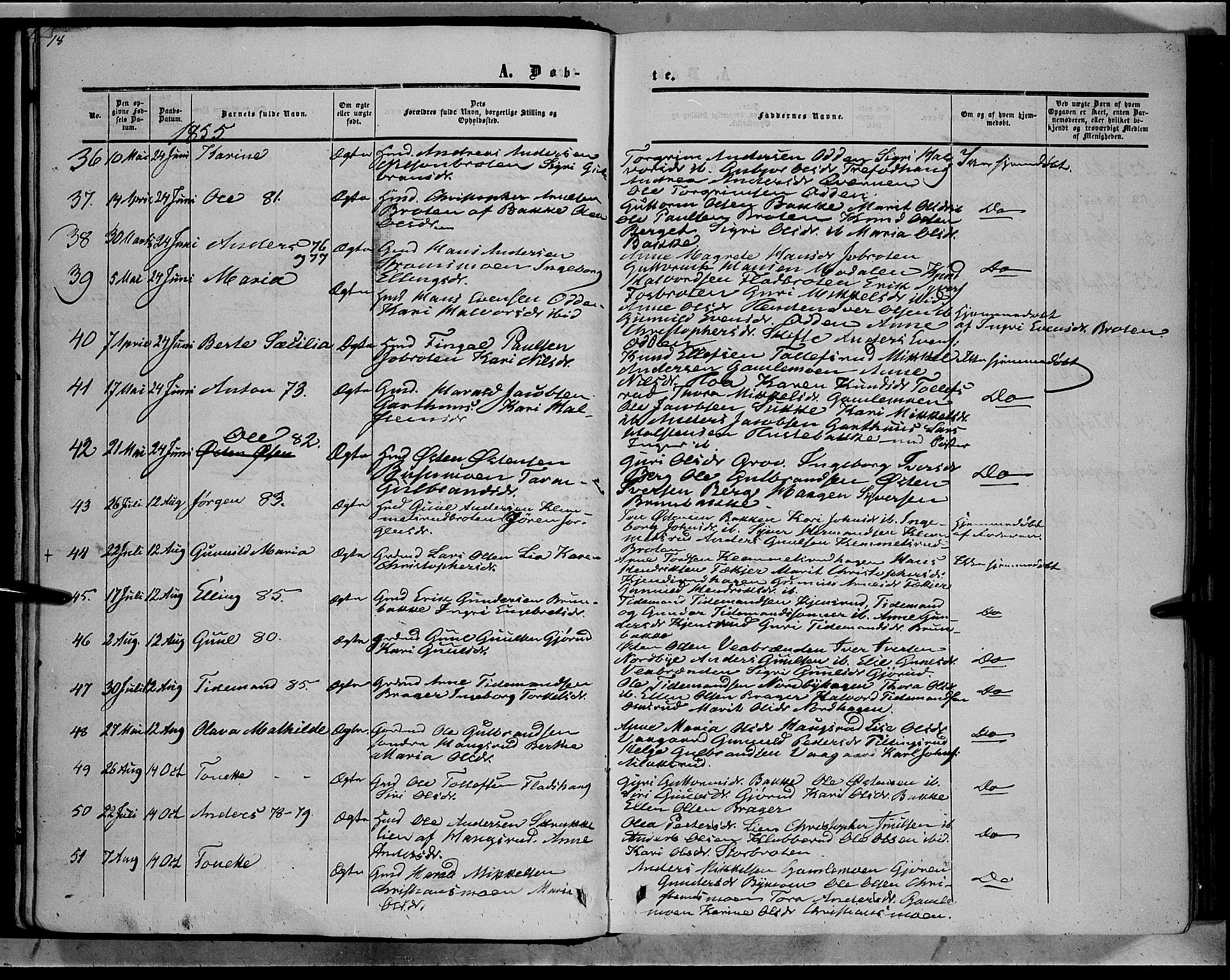 Sør-Aurdal prestekontor, SAH/PREST-128/H/Ha/Haa/L0007: Parish register (official) no. 7, 1849-1876, p. 18