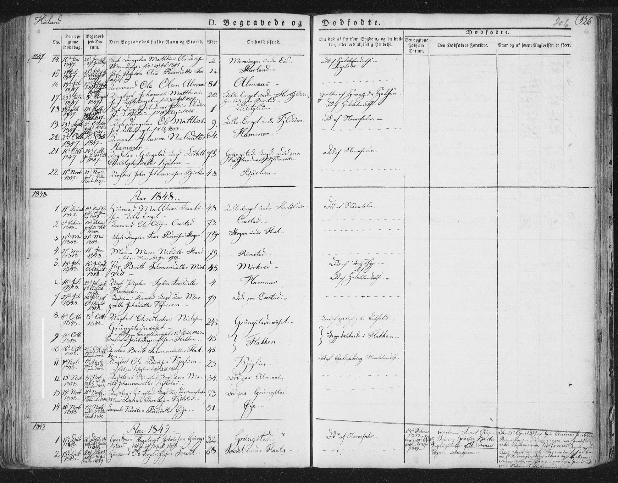 Ministerialprotokoller, klokkerbøker og fødselsregistre - Nord-Trøndelag, SAT/A-1458/758/L0513: Parish register (official) no. 758A02 /2, 1839-1868, p. 206