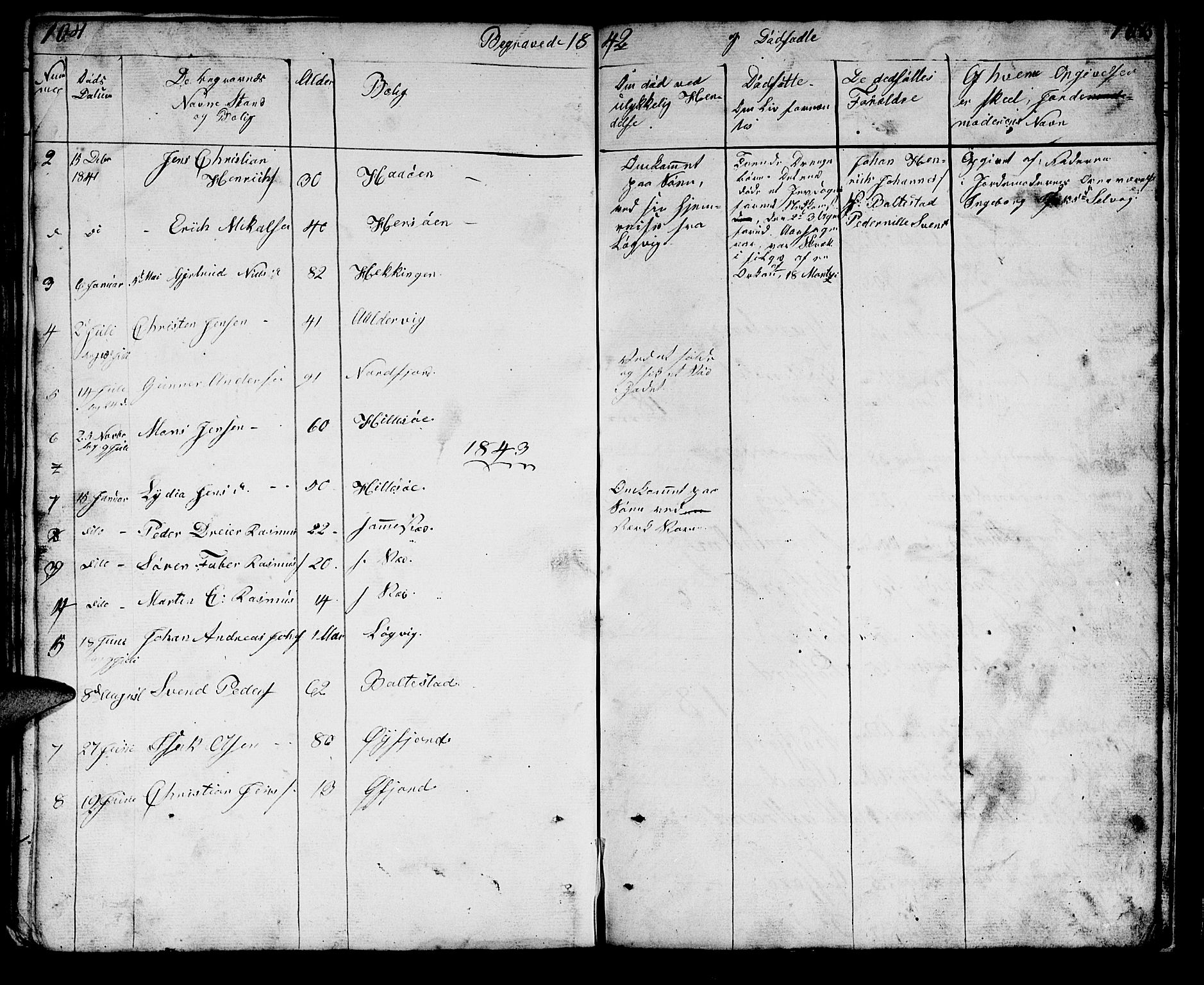 Lenvik sokneprestembete, SATØ/S-1310/H/Ha/Hab/L0018klokker: Parish register (copy) no. 18, 1838-1854, p. 104-105