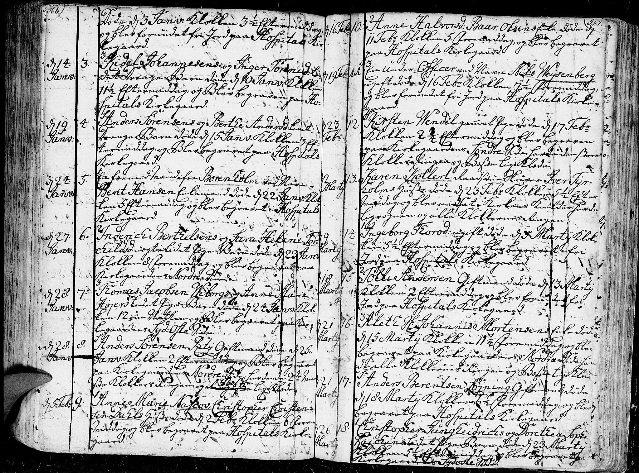 Kristiansand domprosti, AV/SAK-1112-0006/F/Fa/L0001: Parish register (official) no. A 1, 1734-1793, p. 566-567