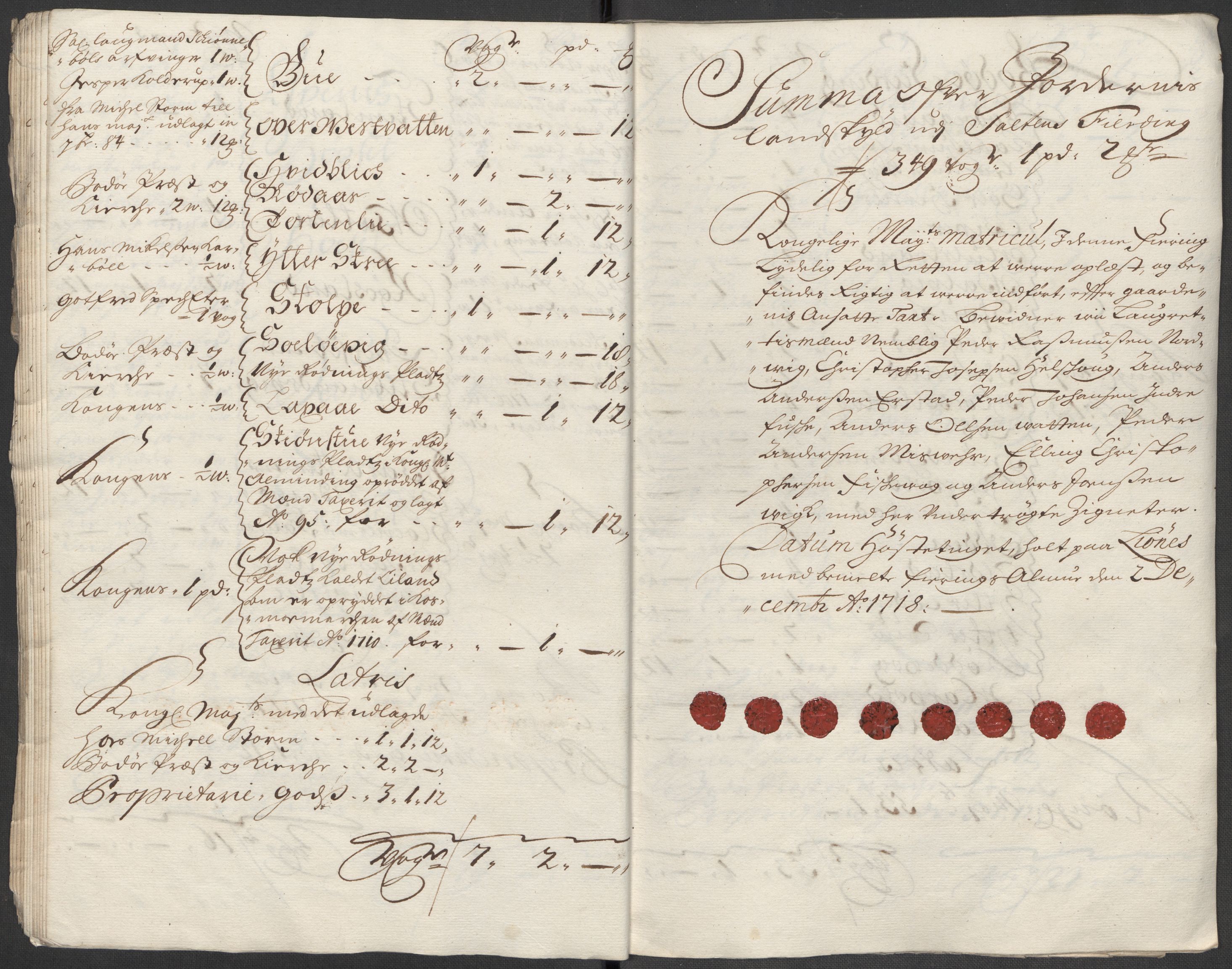 Rentekammeret inntil 1814, Reviderte regnskaper, Fogderegnskap, AV/RA-EA-4092/R66/L4588: Fogderegnskap Salten, 1718, p. 41