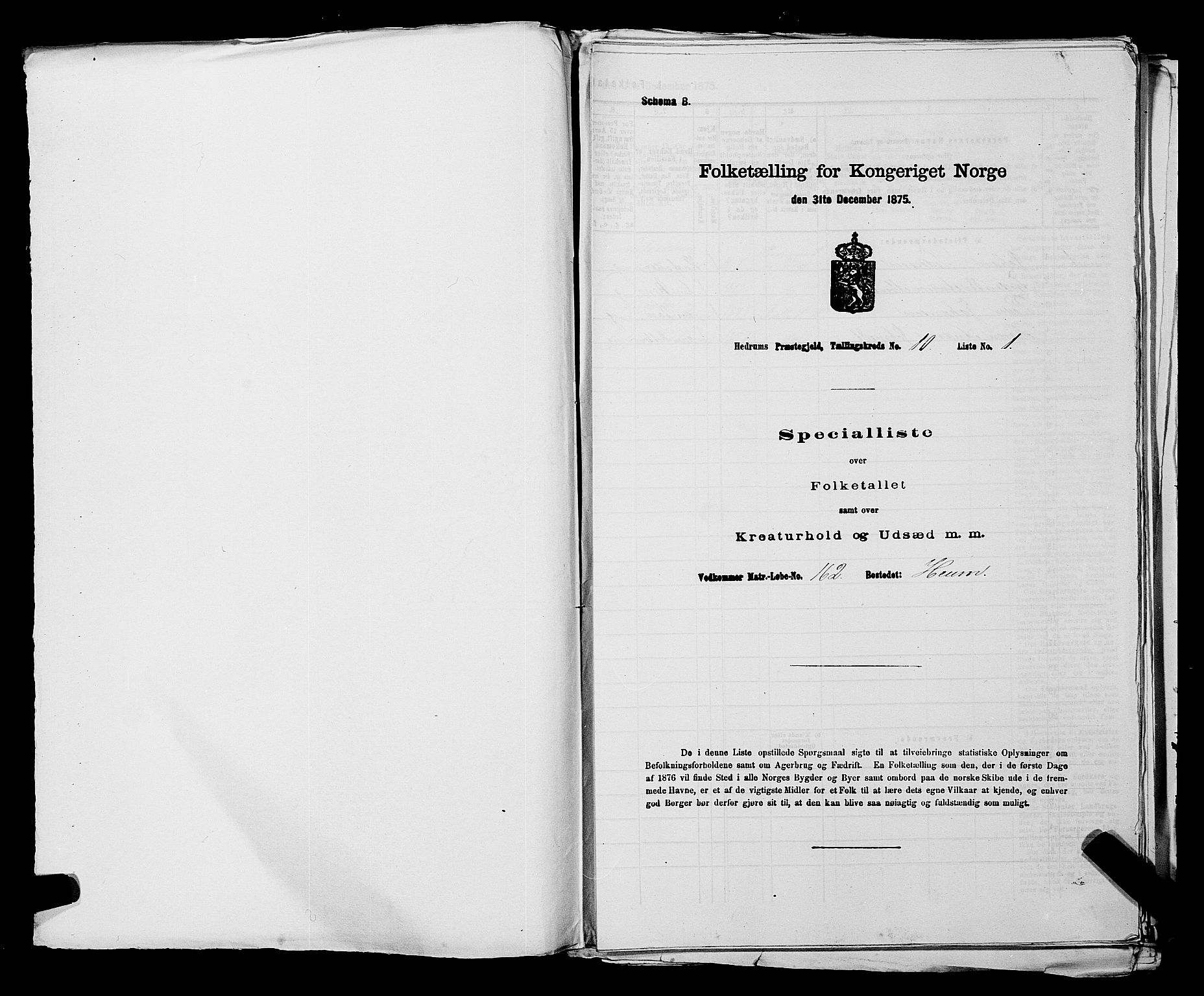 SAKO, 1875 census for 0727P Hedrum, 1875, p. 980