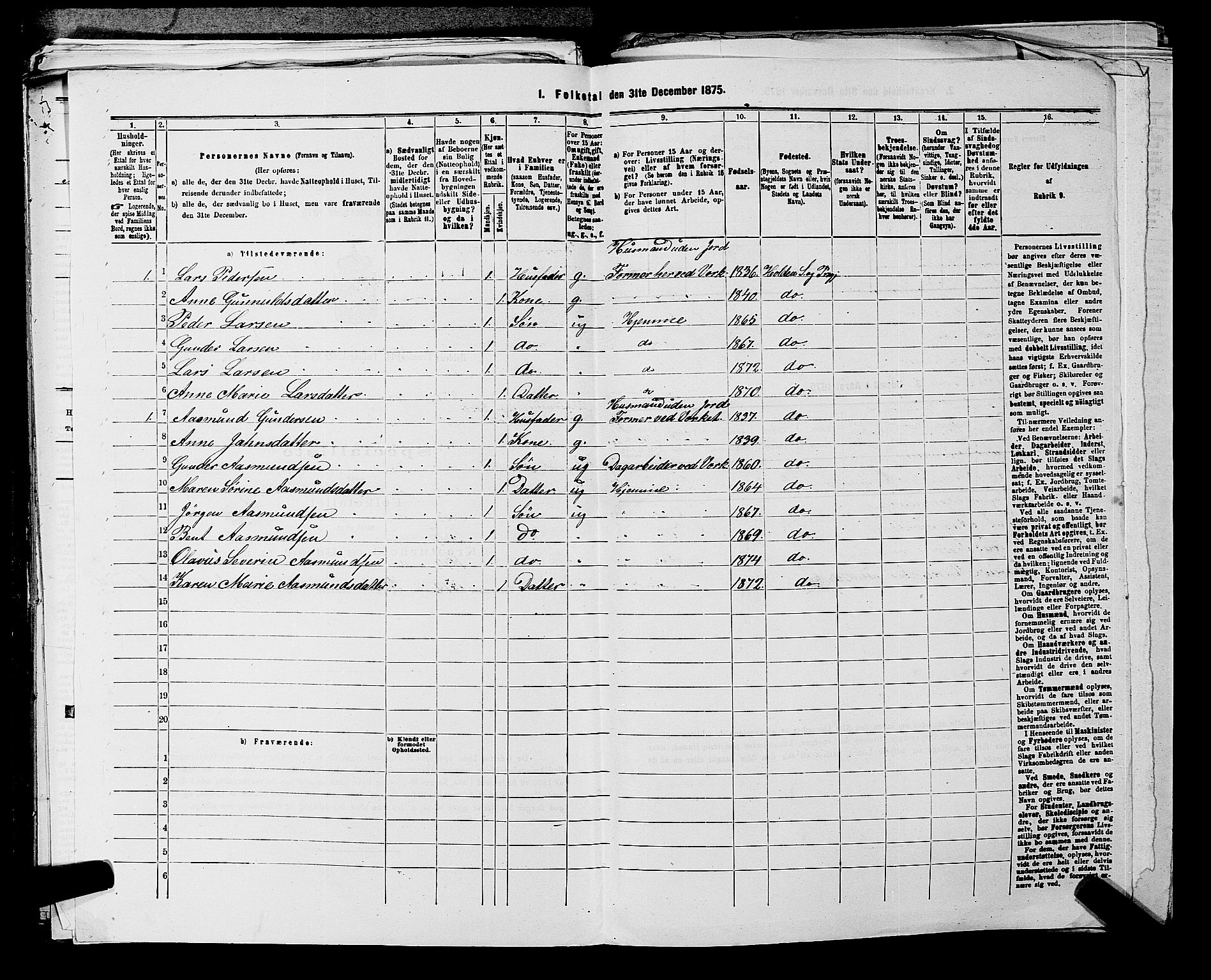 SAKO, 1875 census for 0819P Holla, 1875, p. 429