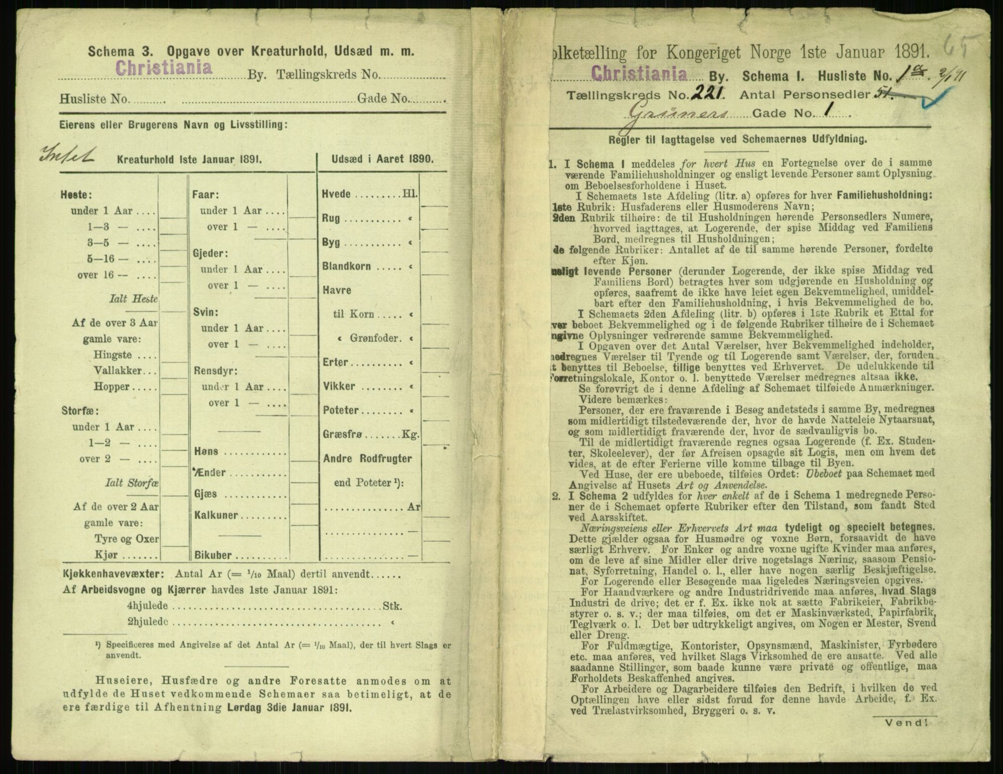 RA, 1891 census for 0301 Kristiania, 1891, p. 131836