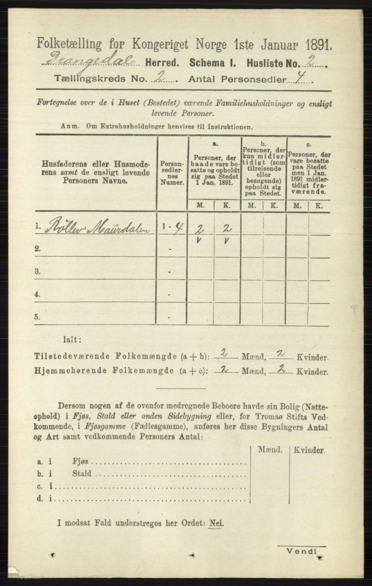 RA, 1891 census for 0817 Drangedal, 1891, p. 426