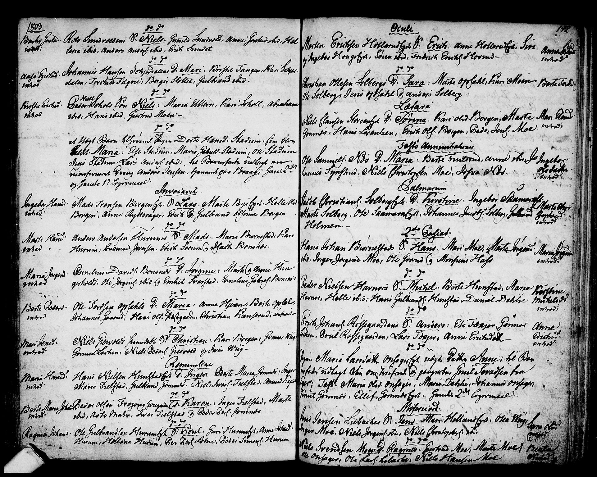 Hole kirkebøker, SAKO/A-228/F/Fa/L0002: Parish register (official) no. I 2, 1766-1814, p. 142