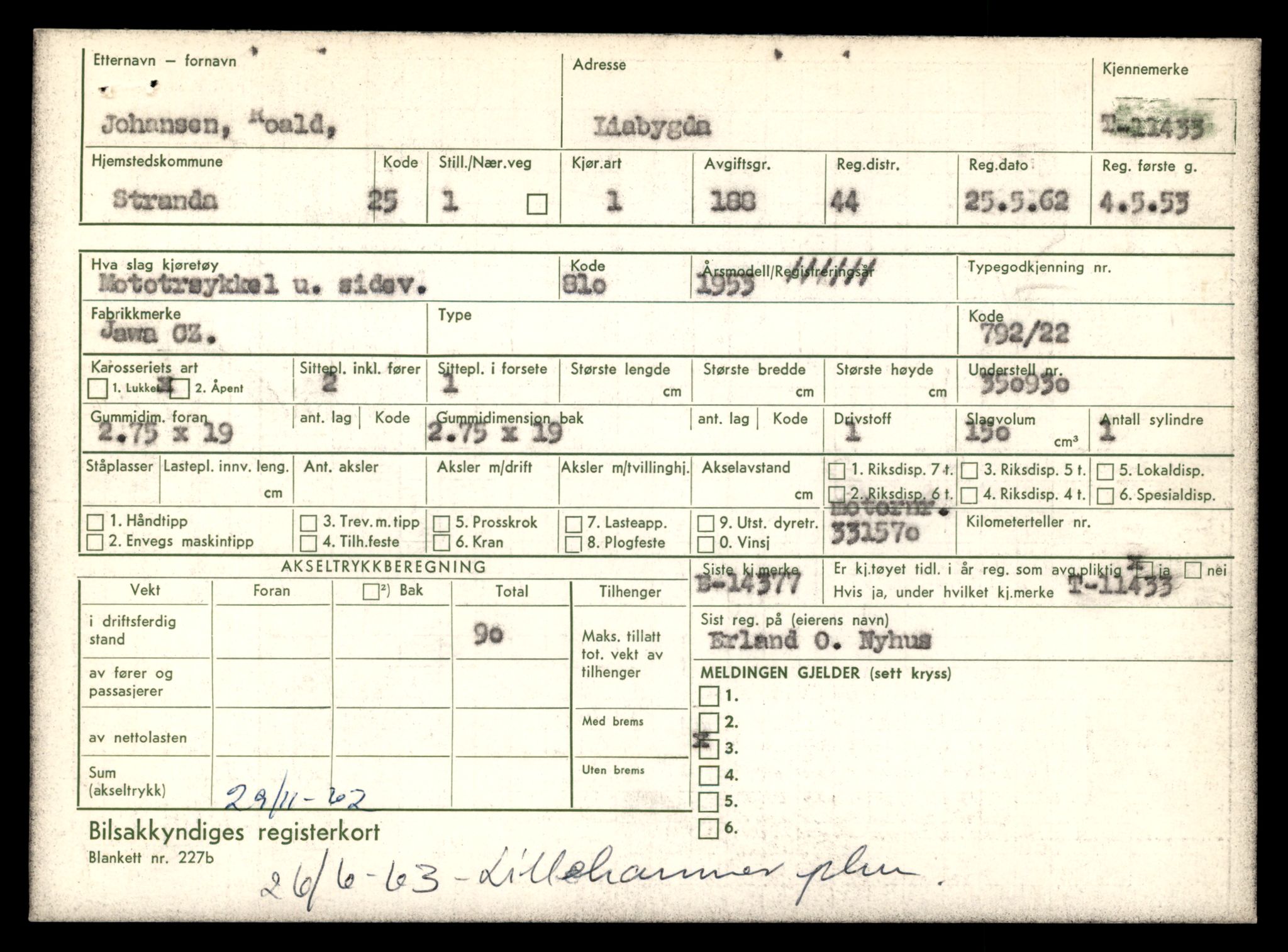 Møre og Romsdal vegkontor - Ålesund trafikkstasjon, AV/SAT-A-4099/F/Fe/L0029: Registreringskort for kjøretøy T 11430 - T 11619, 1927-1998, p. 81