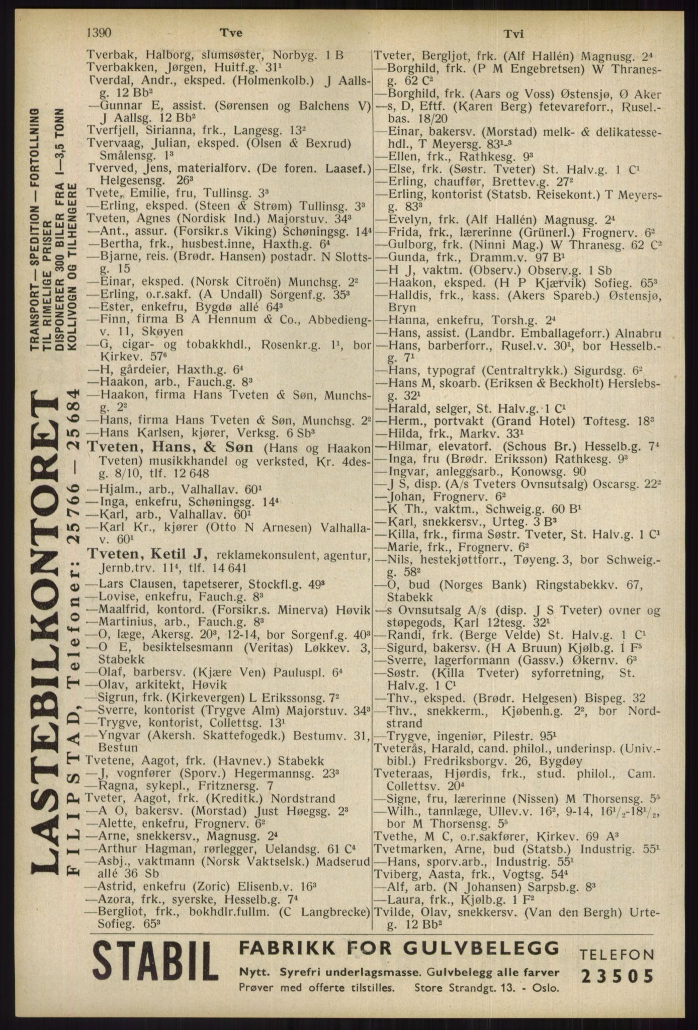 Kristiania/Oslo adressebok, PUBL/-, 1934, p. 1390